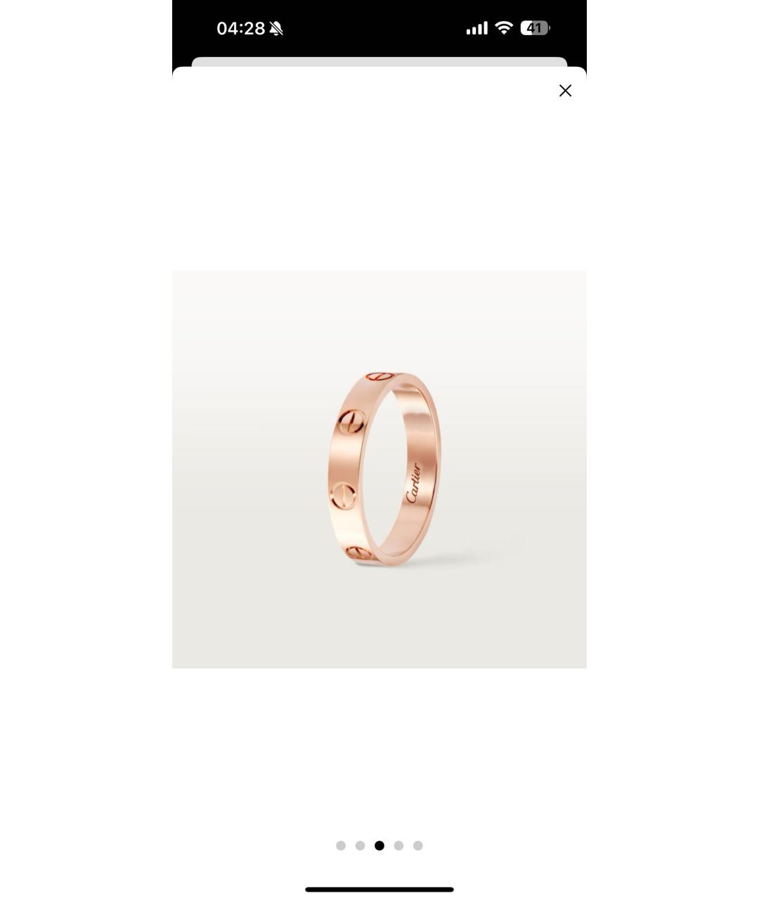 CARTIER Золотое кольцо из розового золота, фото 5