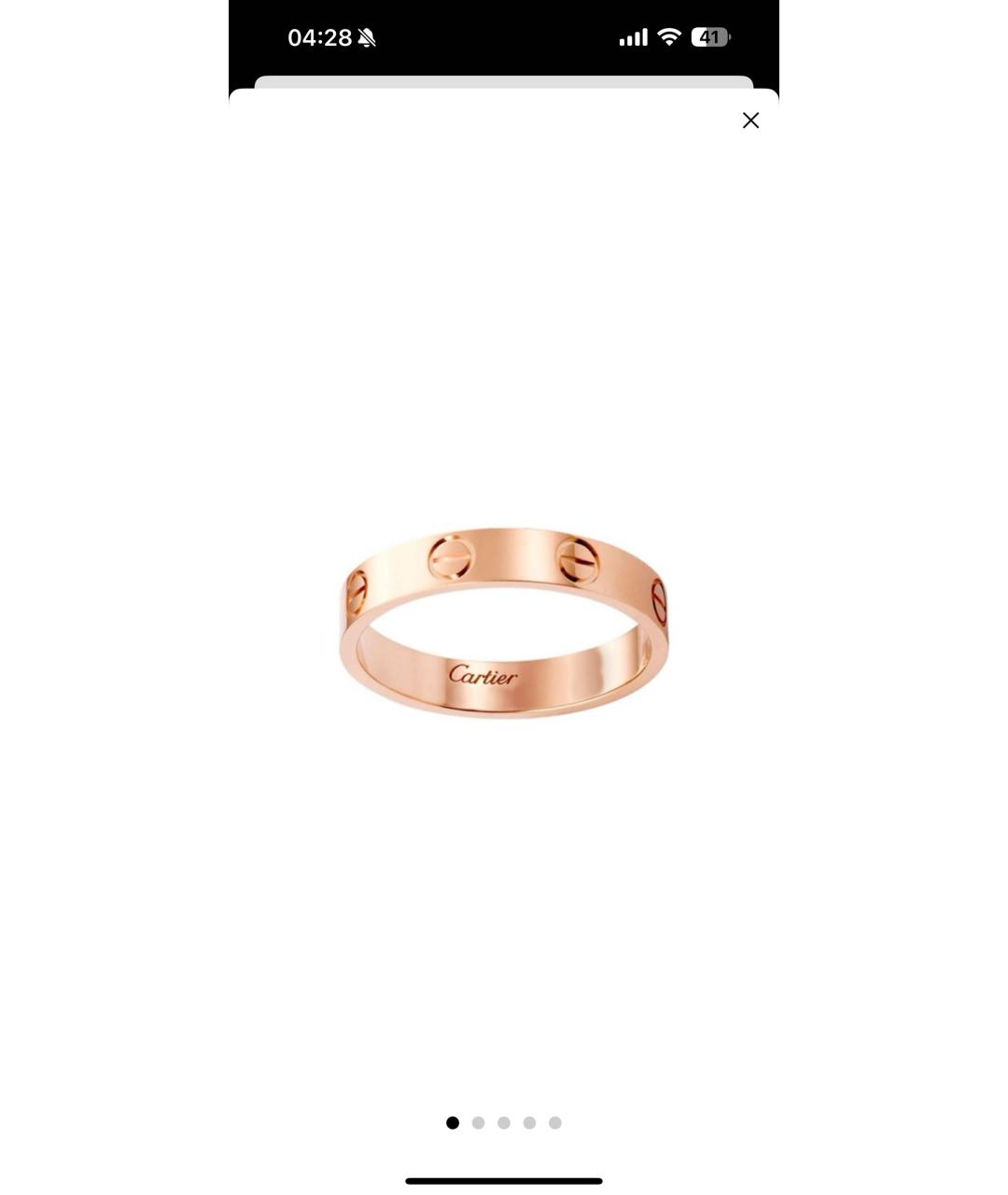CARTIER Золотое кольцо из розового золота, фото 6