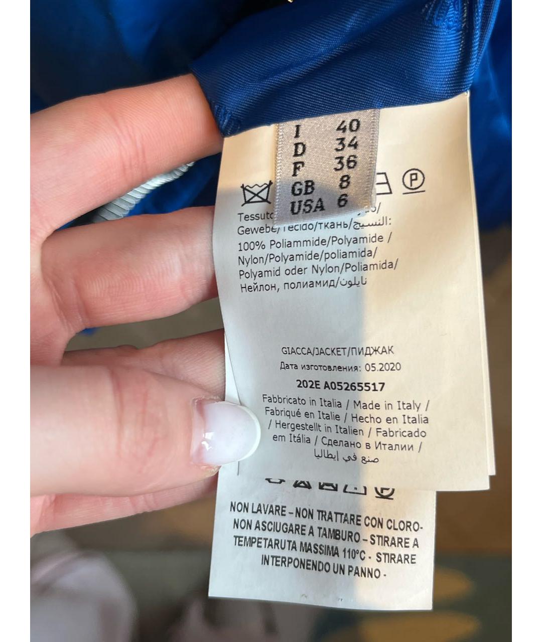 MOSCHINO Синяя полиамидовая куртка, фото 6