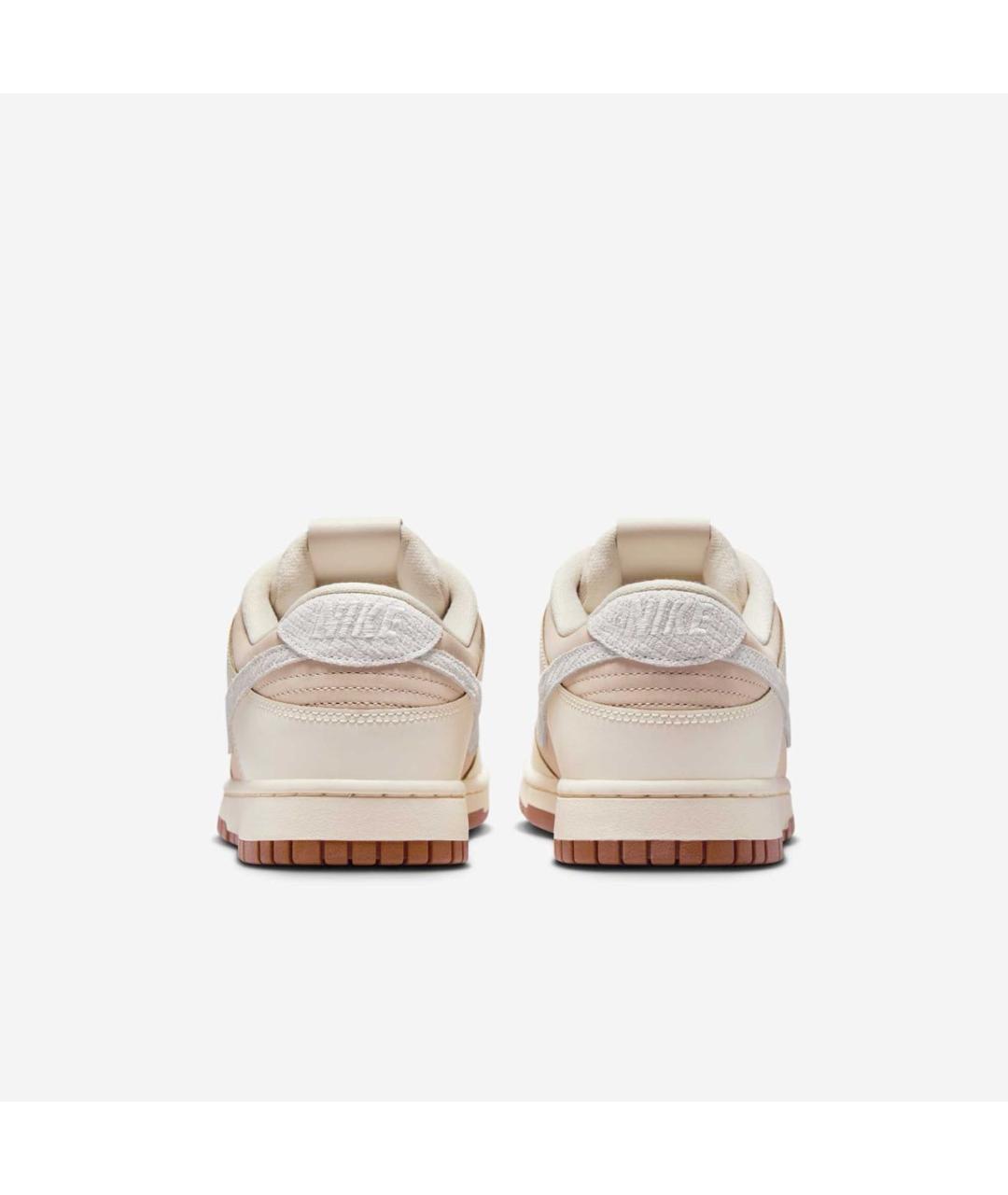 NIKE Бежевые кожаные низкие кроссовки / кеды, фото 4