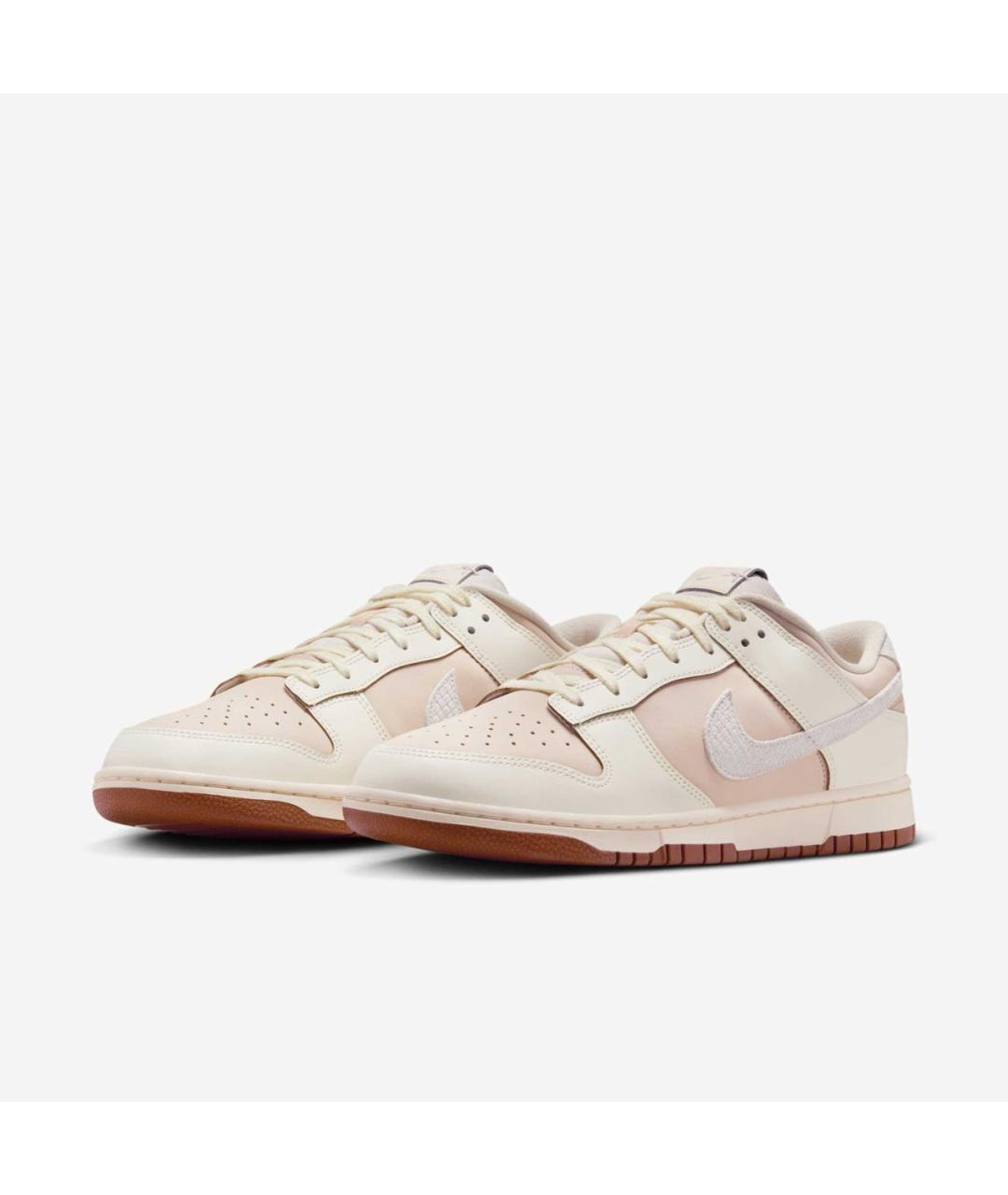 NIKE Бежевые кожаные низкие кроссовки / кеды, фото 2