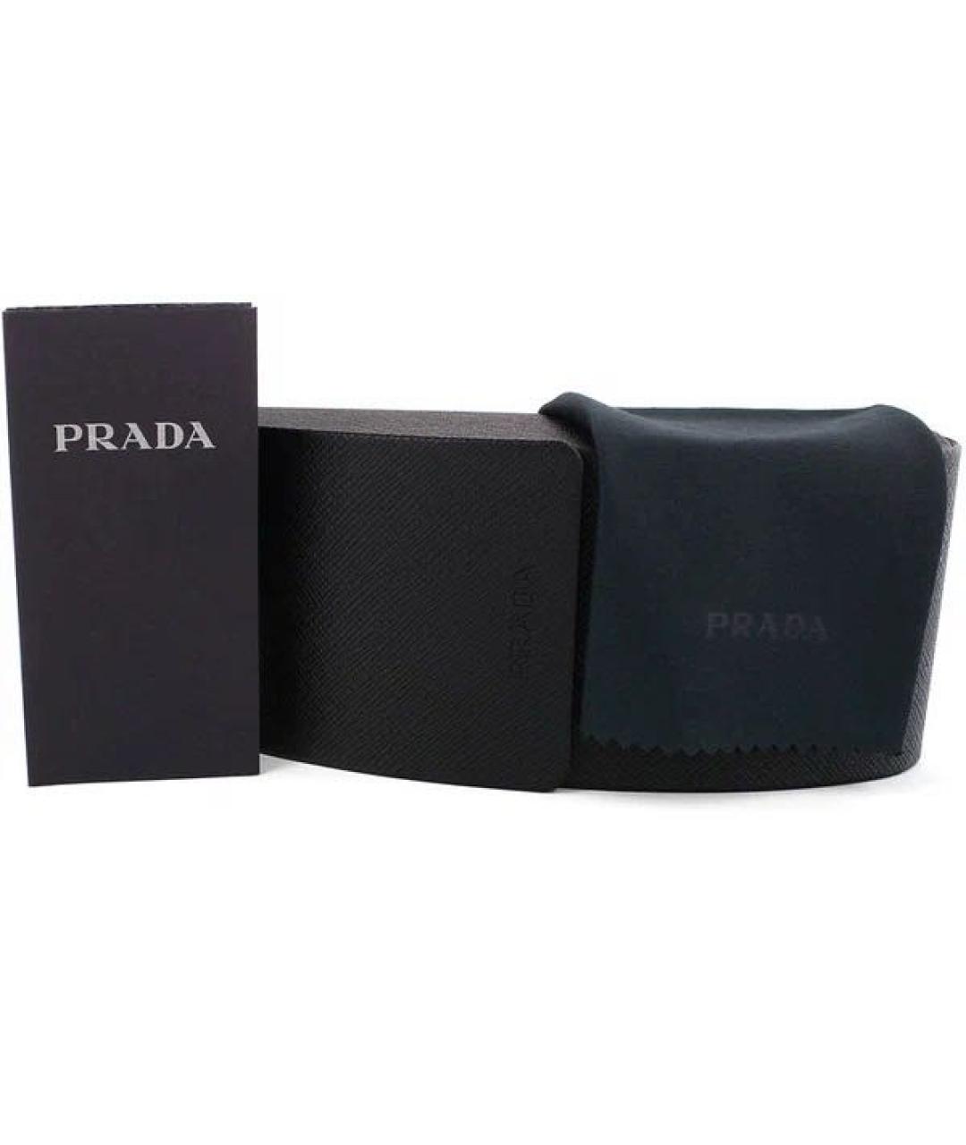 PRADA Серебряные металлические солнцезащитные очки, фото 4