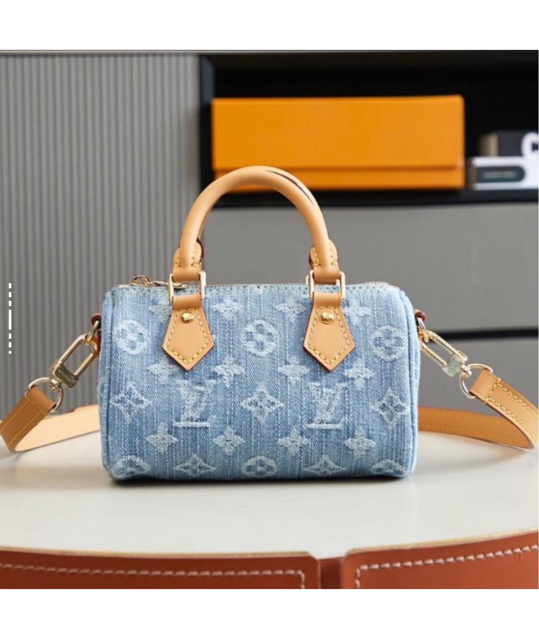LOUIS VUITTON Синяя сумка с короткими ручками, фото 3