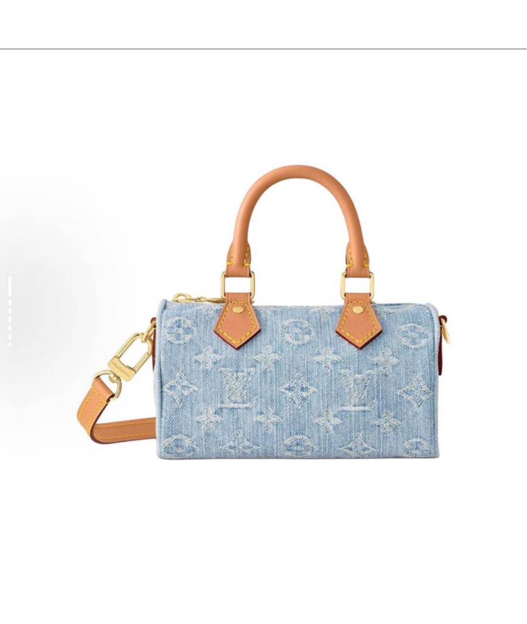 LOUIS VUITTON Синяя сумка с короткими ручками, фото 5