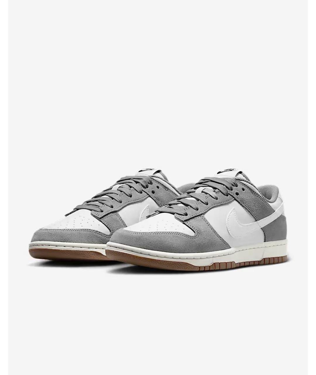 NIKE Серые замшевые низкие кроссовки / кеды, фото 2