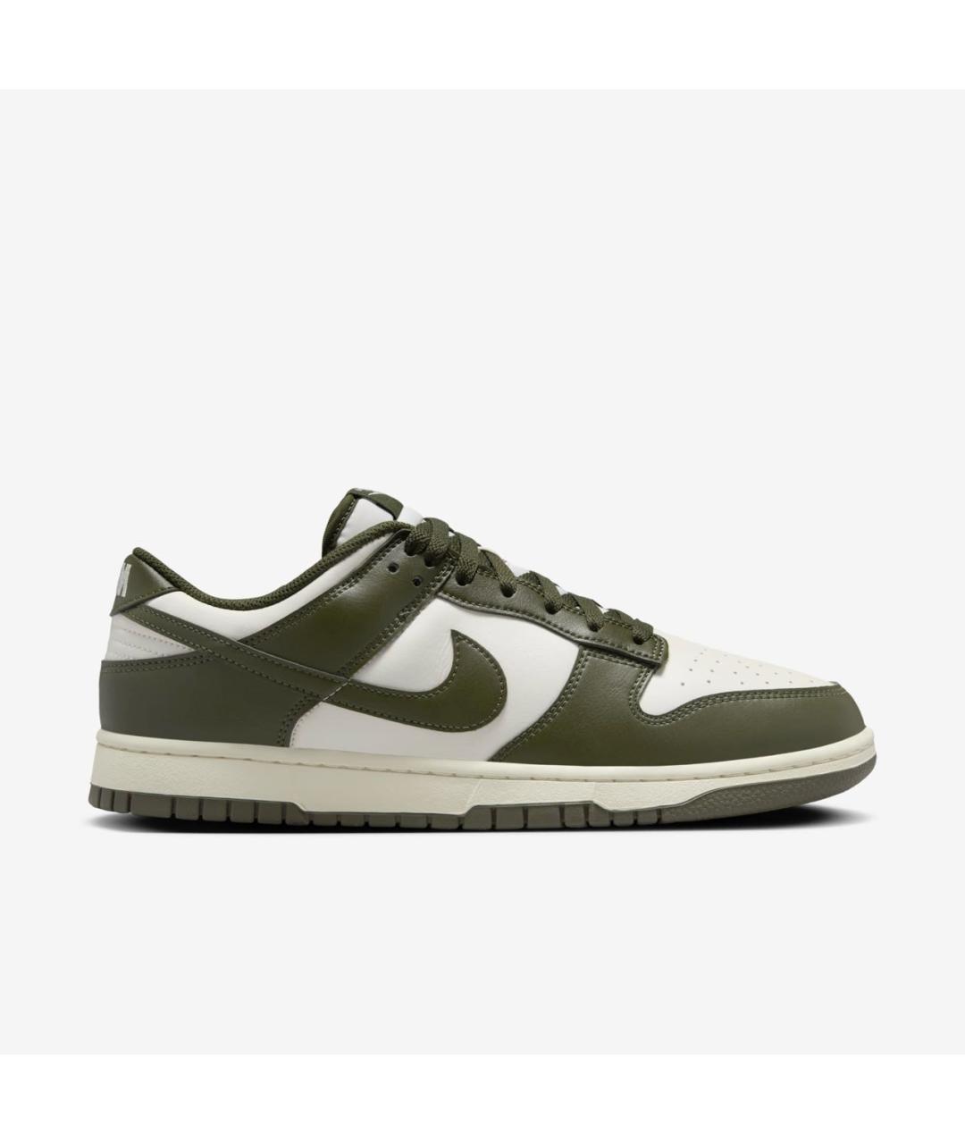 NIKE Зеленые кожаные низкие кроссовки / кеды, фото 5