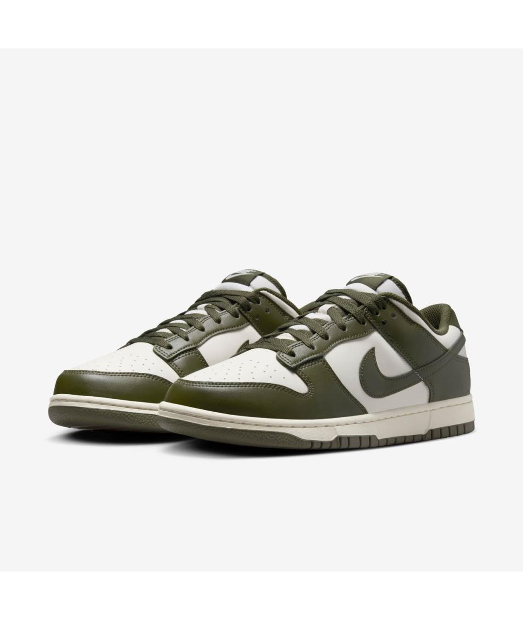 NIKE Зеленые кожаные низкие кроссовки / кеды, фото 2