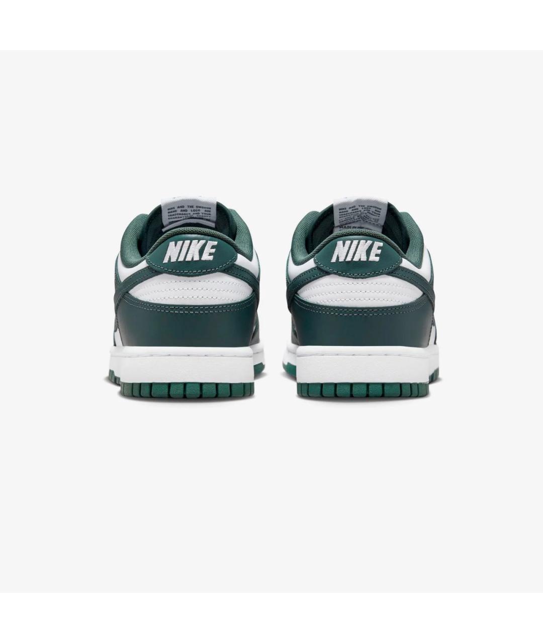 NIKE Зеленые кожаные низкие кроссовки / кеды, фото 3