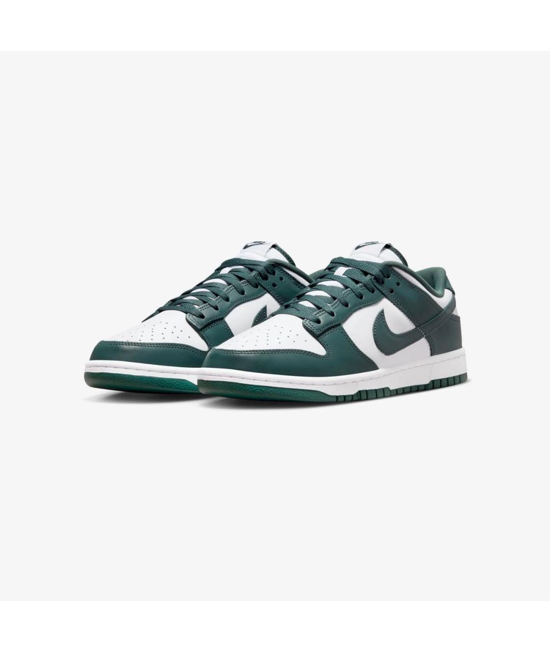 NIKE Зеленые кожаные низкие кроссовки / кеды, фото 2