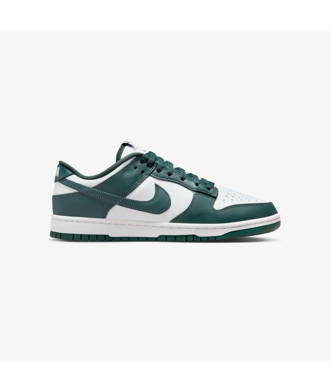 NIKE Зеленые кожаные низкие кроссовки / кеды, фото 4