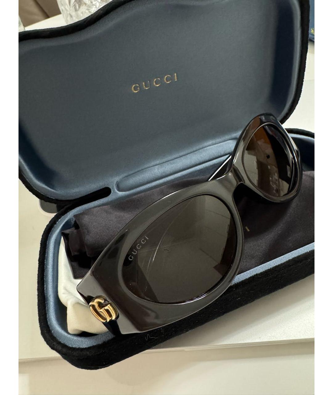 GUCCI Черные пластиковые солнцезащитные очки, фото 3