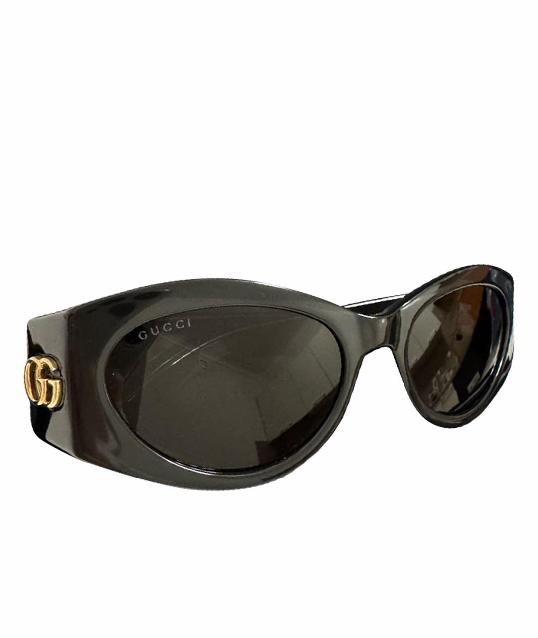 GUCCI Черные пластиковые солнцезащитные очки, фото 1
