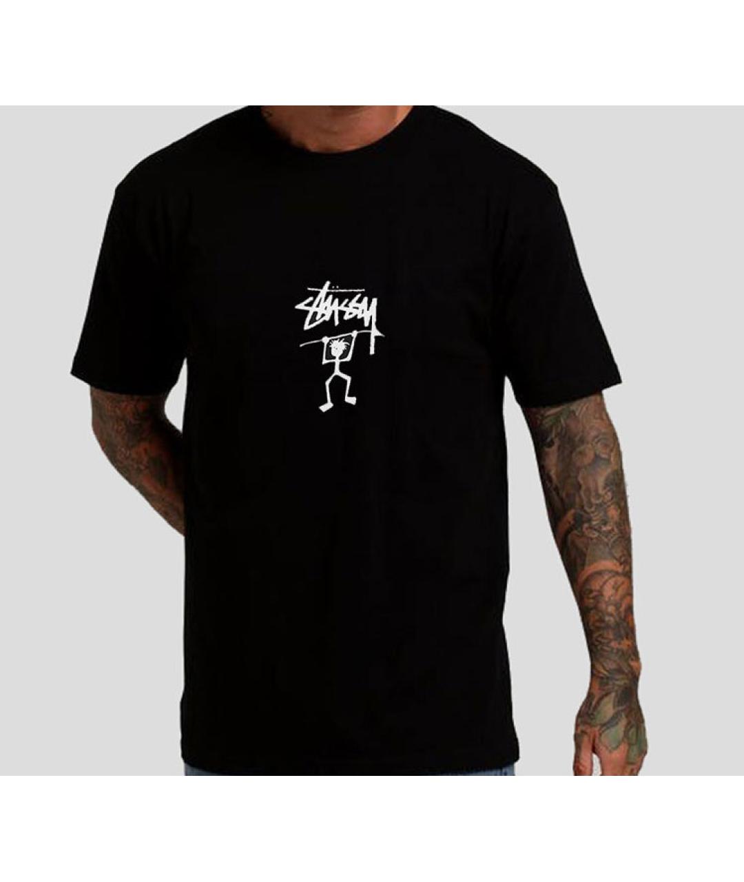 STUSSY Черная футболка, фото 3