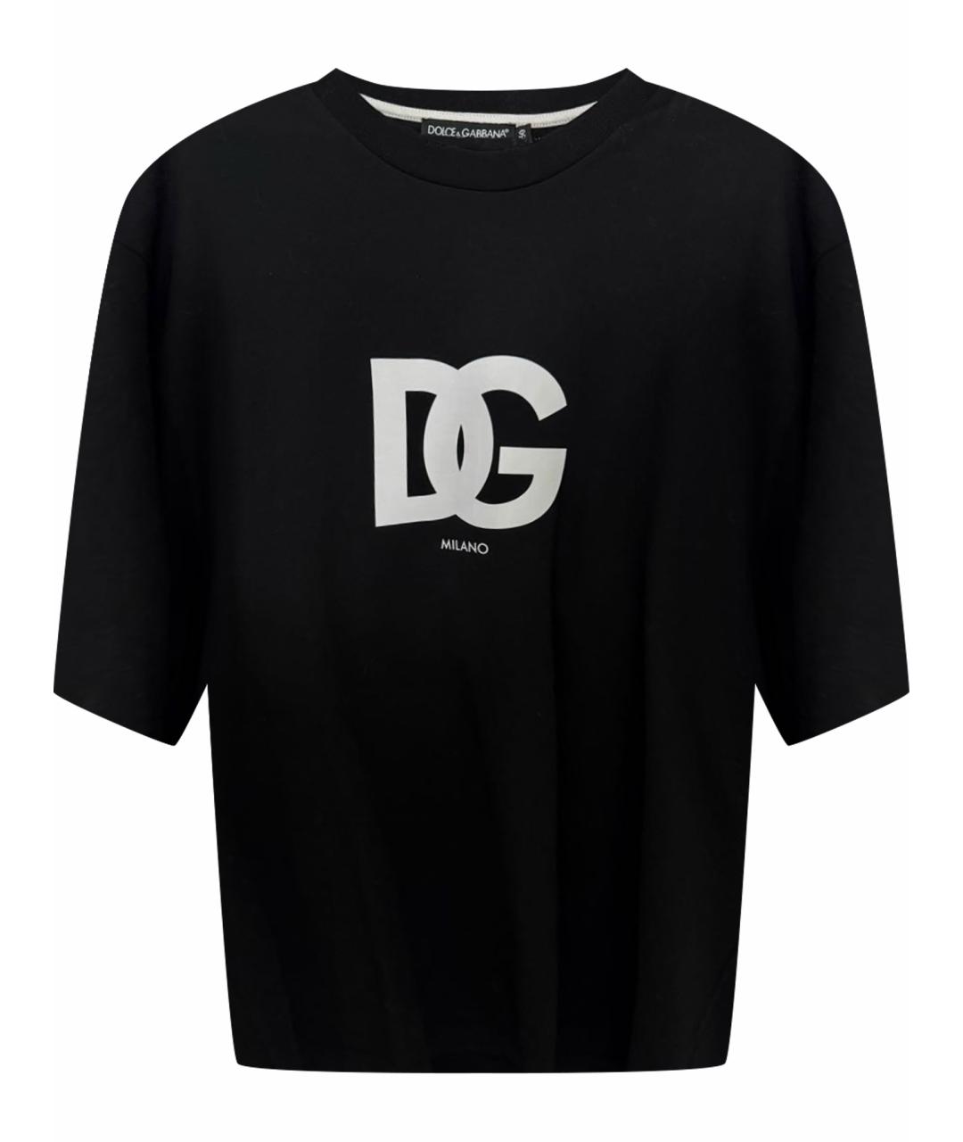 DOLCE&GABBANA Черная хлопковая футболка, фото 1