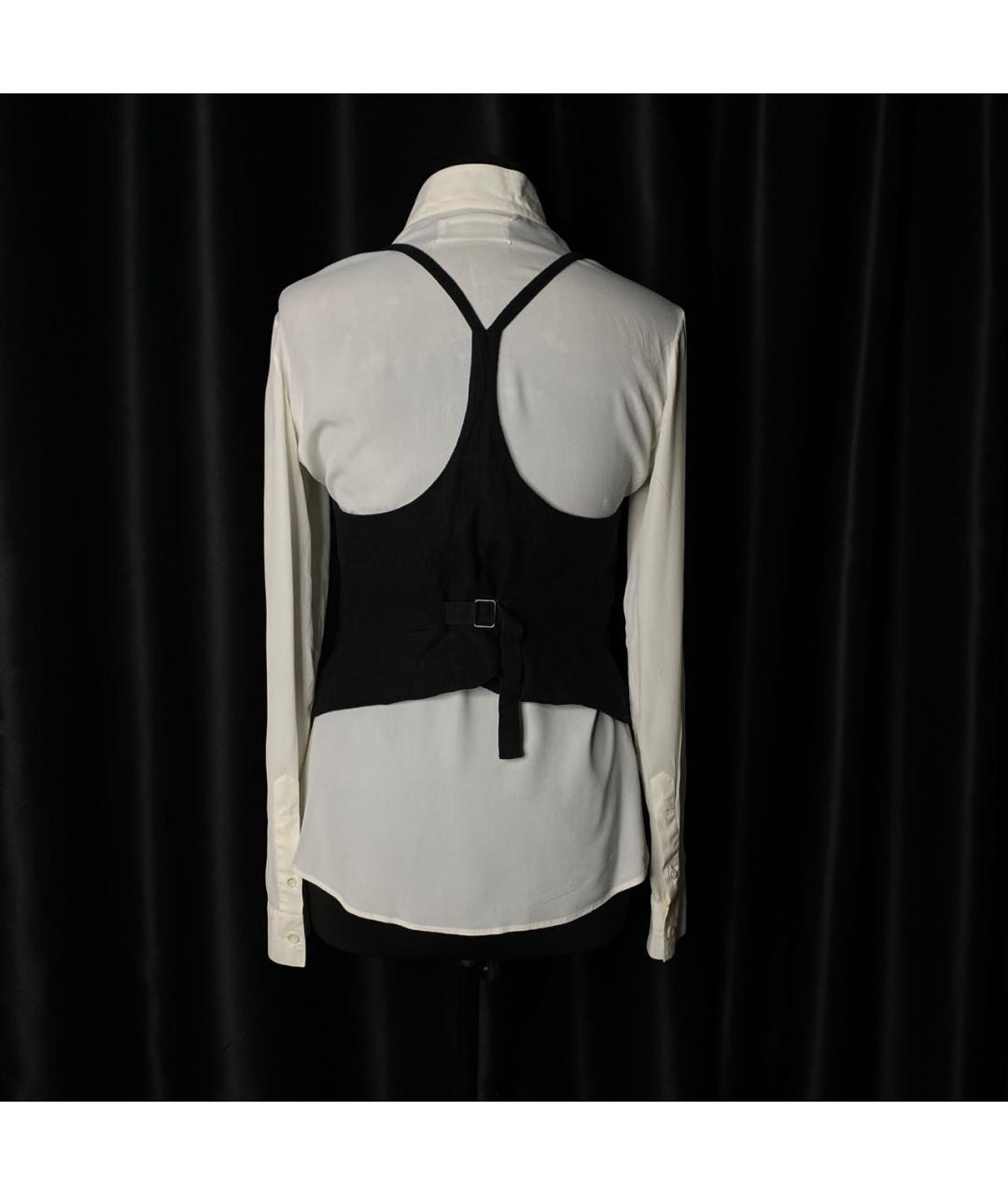 ANN DEMEULEMEESTER Черная хлопковая жилетка, фото 3