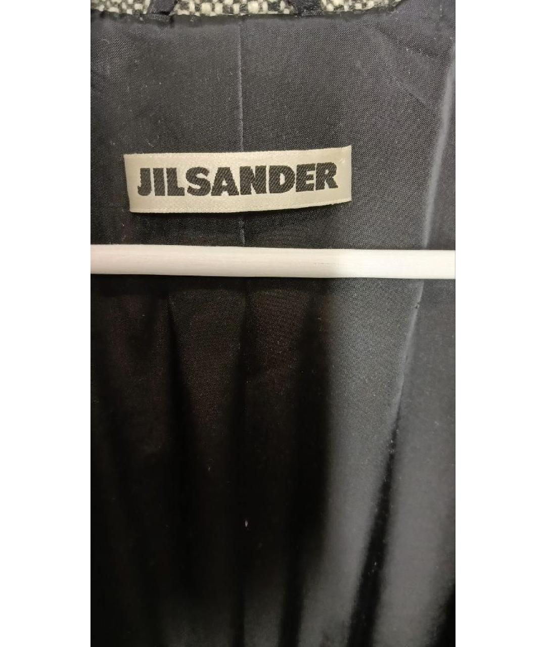 JIL SANDER Серое шерстяное пальто, фото 6