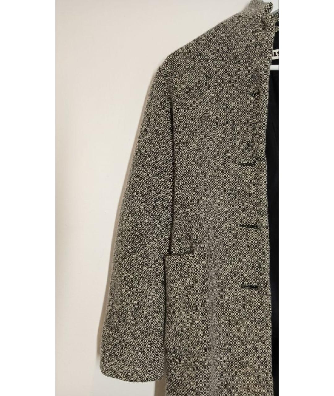 JIL SANDER Серое шерстяное пальто, фото 3