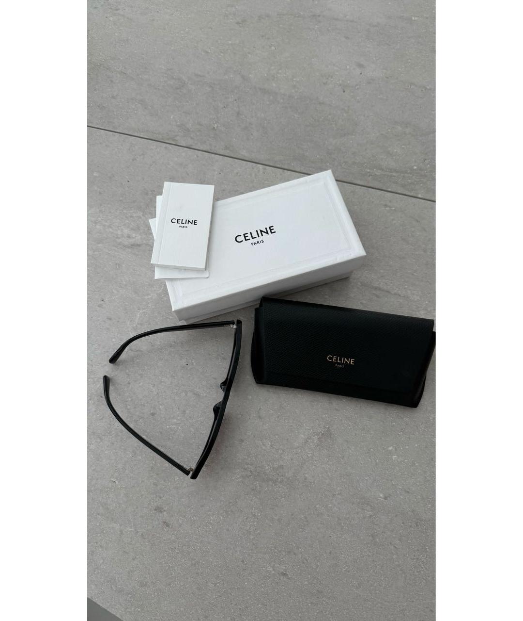 CELINE Черные пластиковые солнцезащитные очки, фото 5