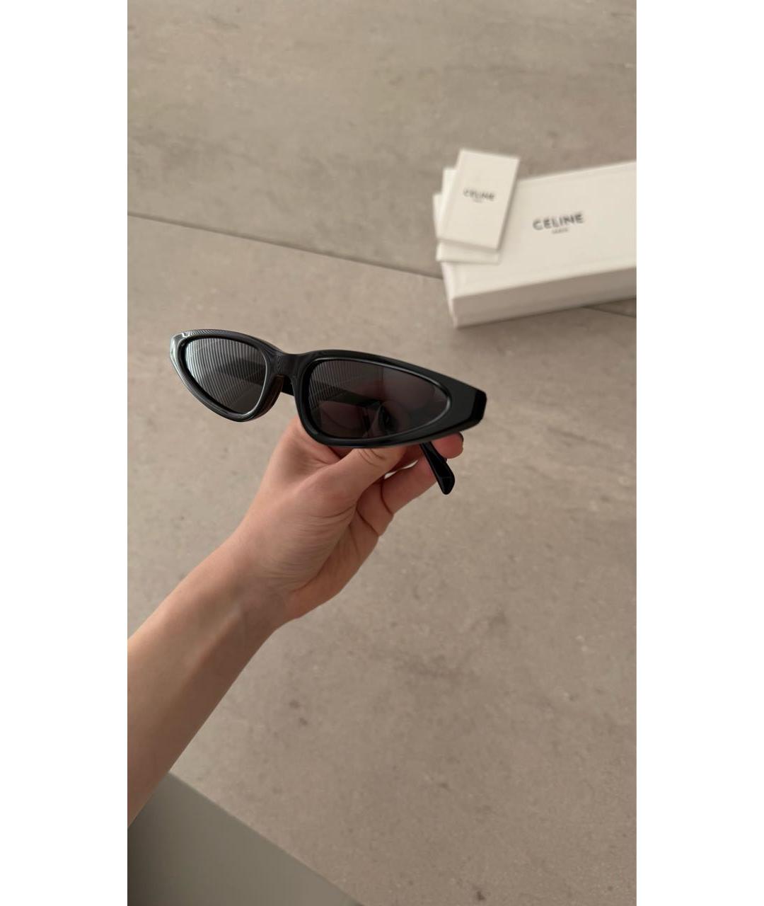 CELINE Черные пластиковые солнцезащитные очки, фото 4