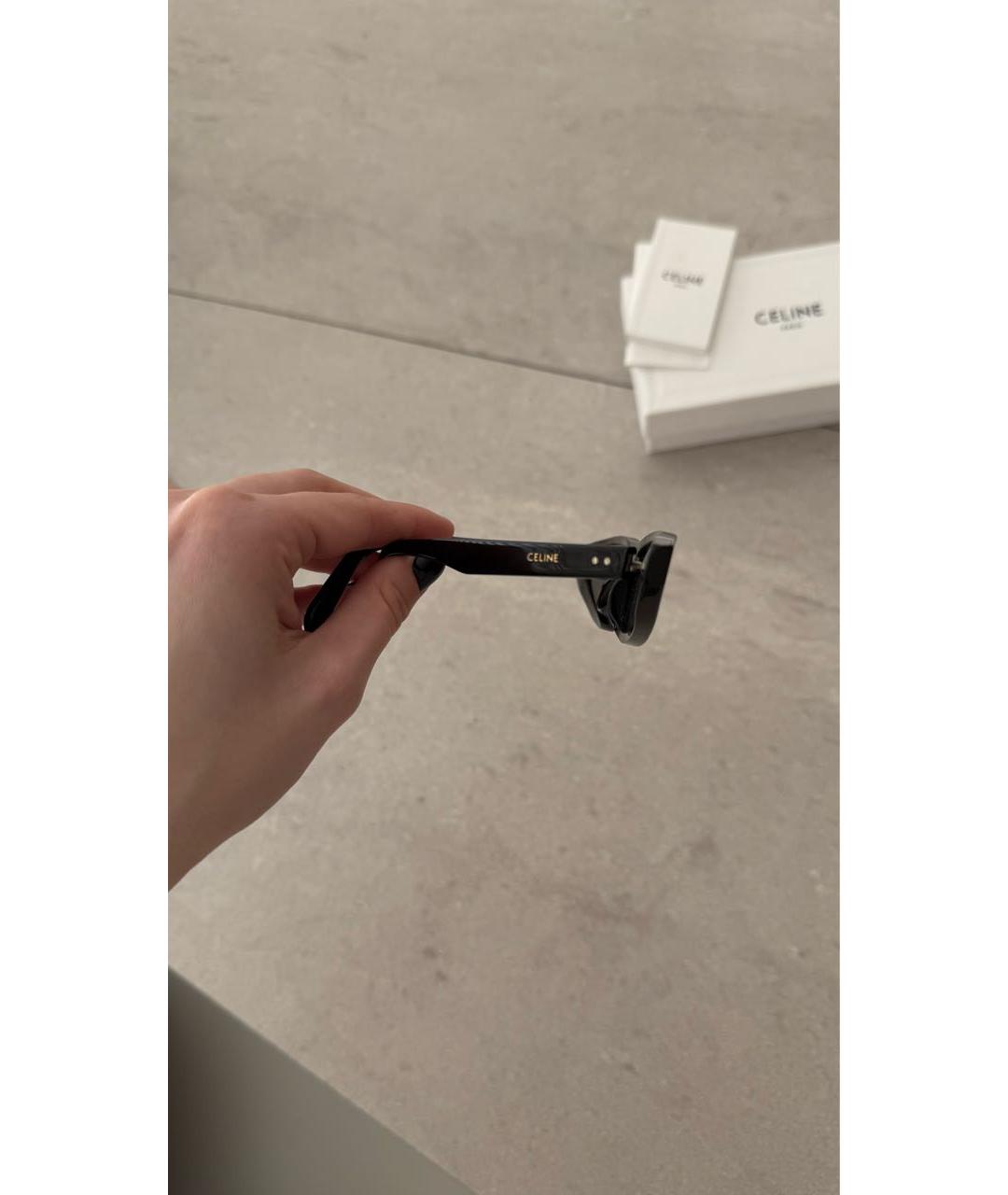 CELINE Черные пластиковые солнцезащитные очки, фото 2