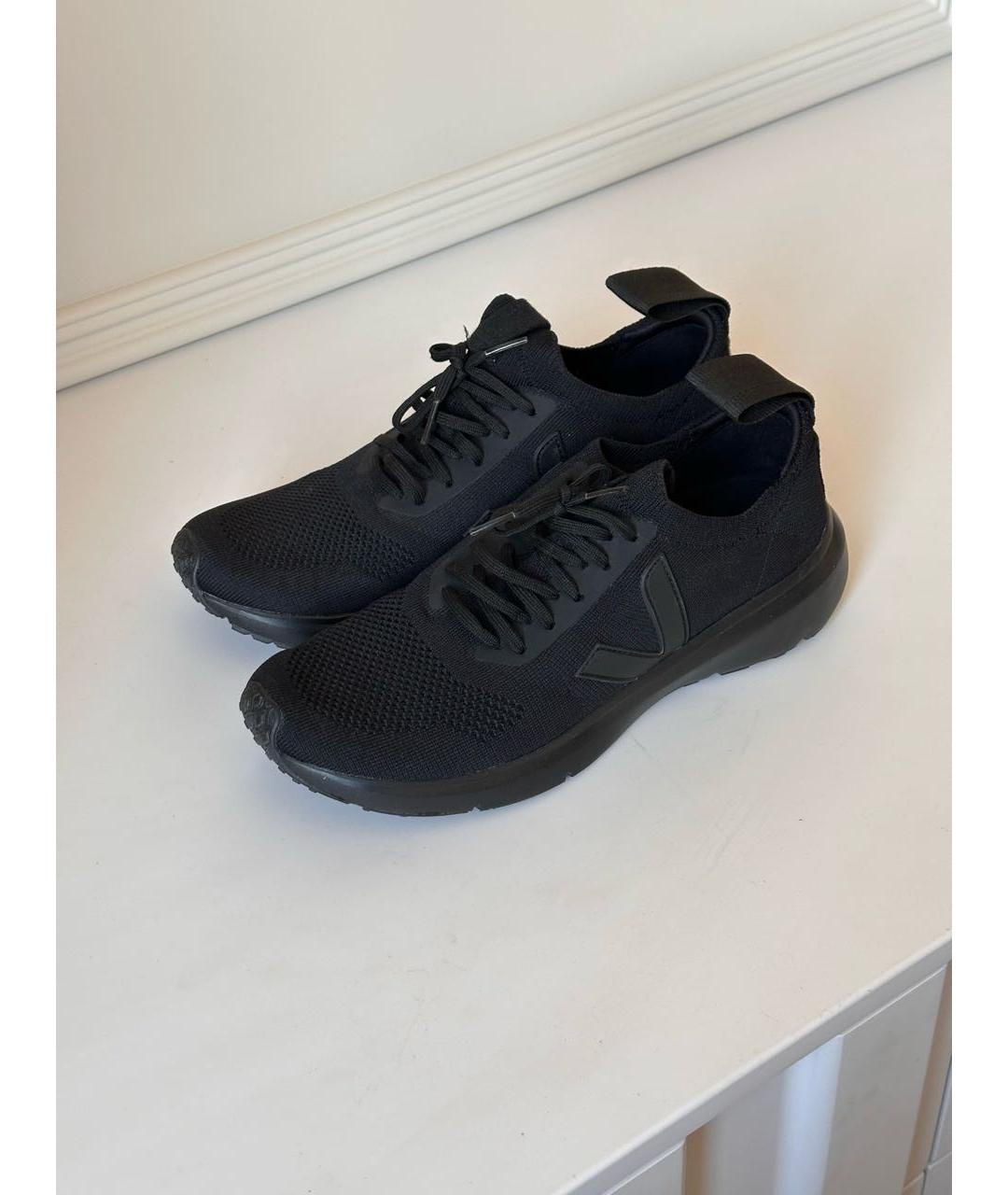 RICK OWENS Черные неопреновые низкие кроссовки / кеды, фото 2