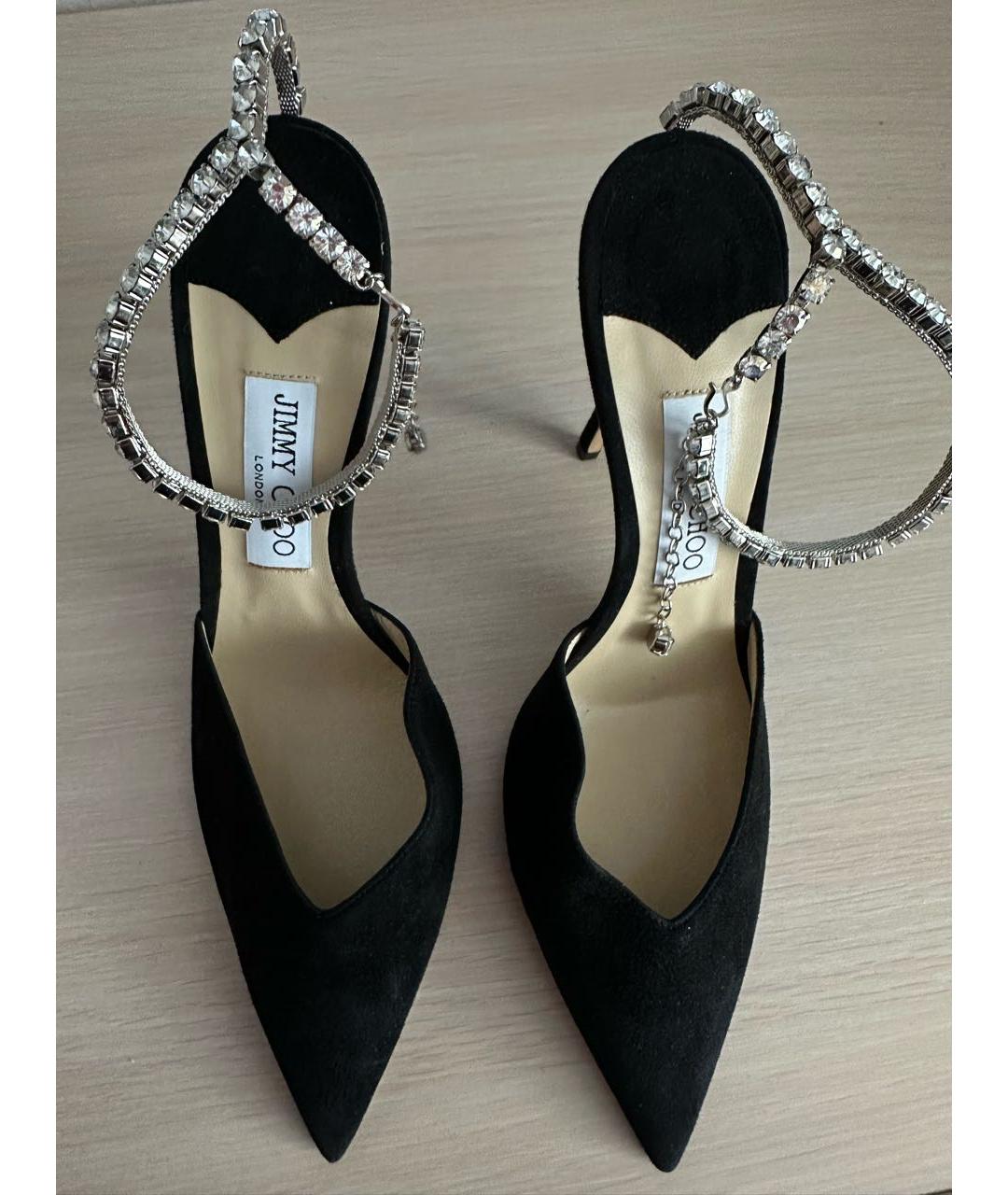 JIMMY CHOO Черные замшевые туфли, фото 2