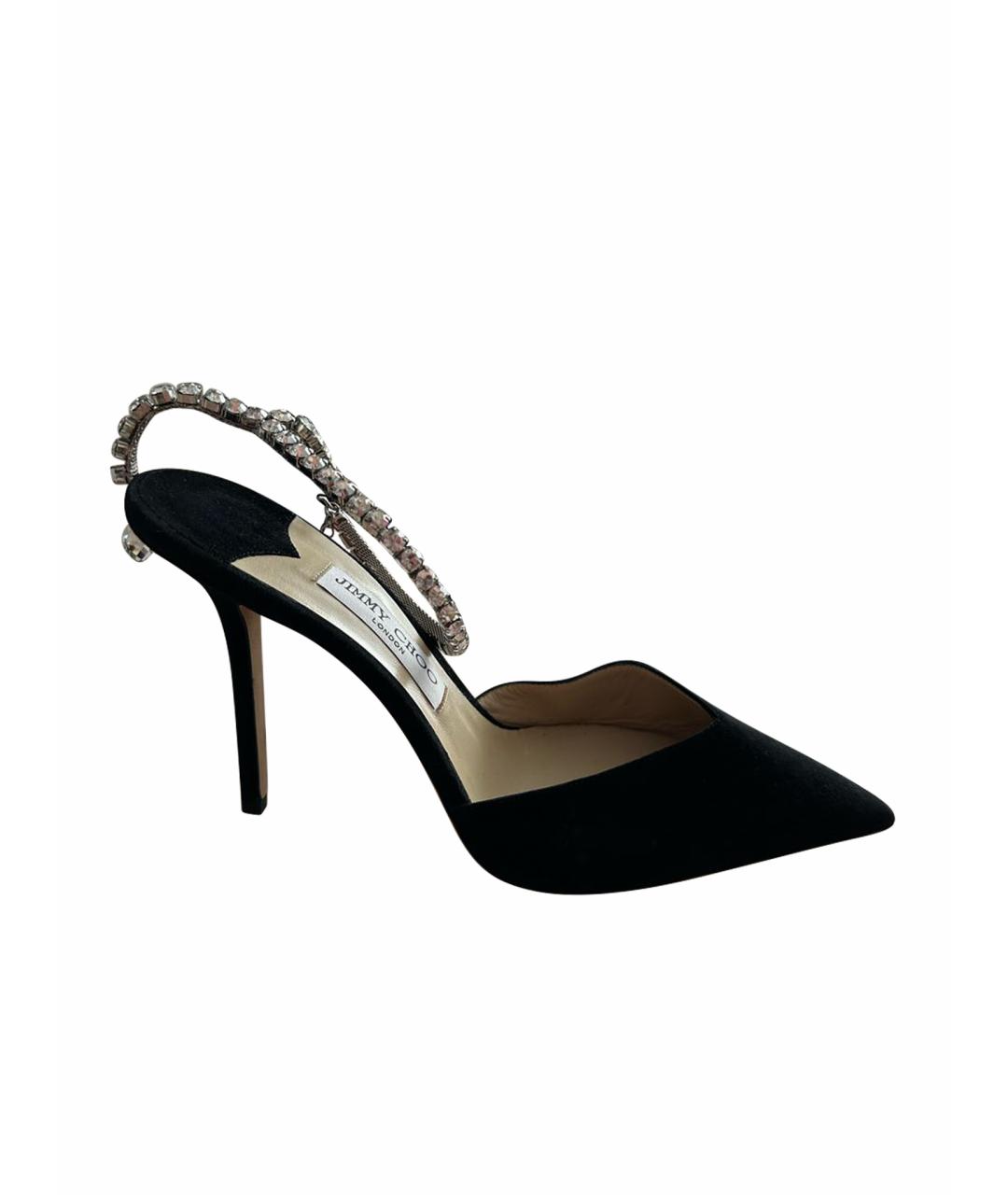 JIMMY CHOO Черные замшевые туфли, фото 1