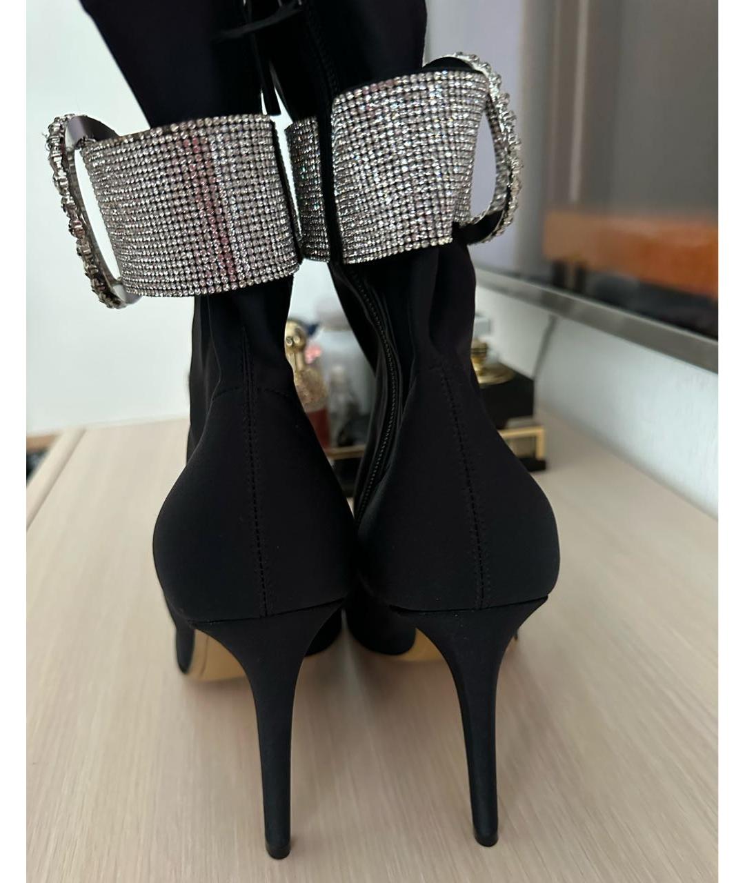 ALEXANDRE VAUTHIER Черные текстильные ботильоны, фото 4