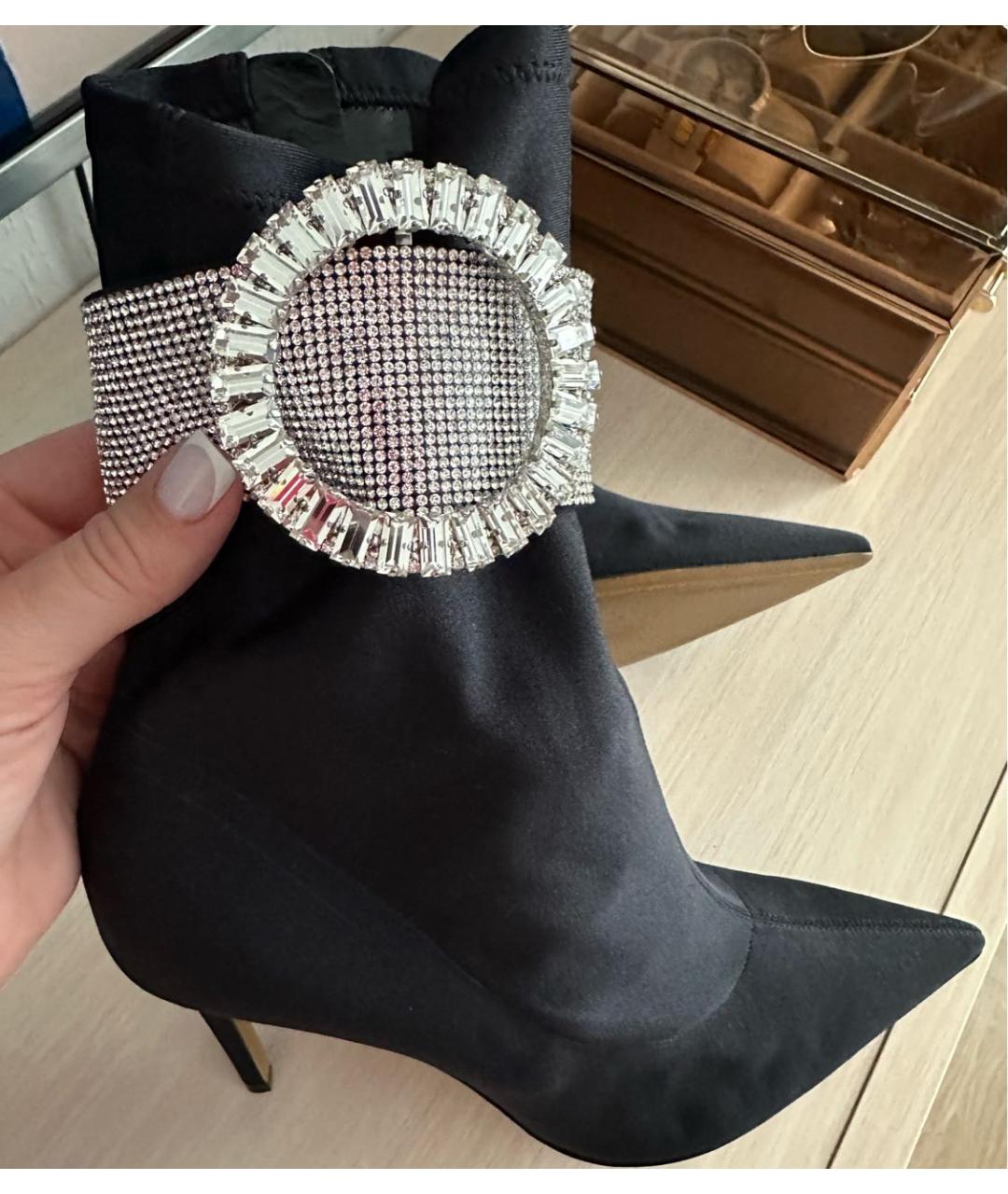 ALEXANDRE VAUTHIER Черные текстильные ботильоны, фото 5