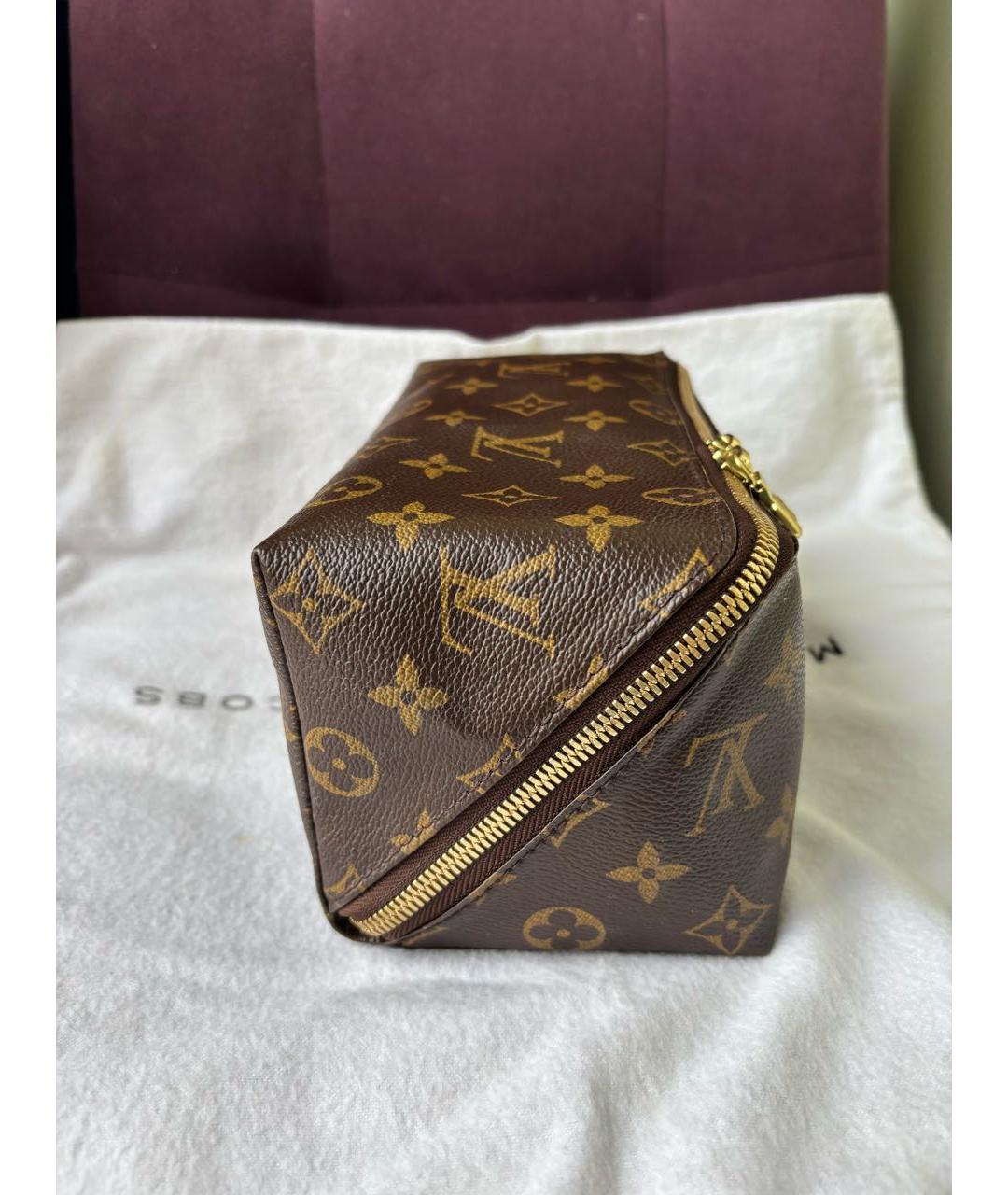 LOUIS VUITTON Коричневая косметичка из искусственной кожи, фото 2