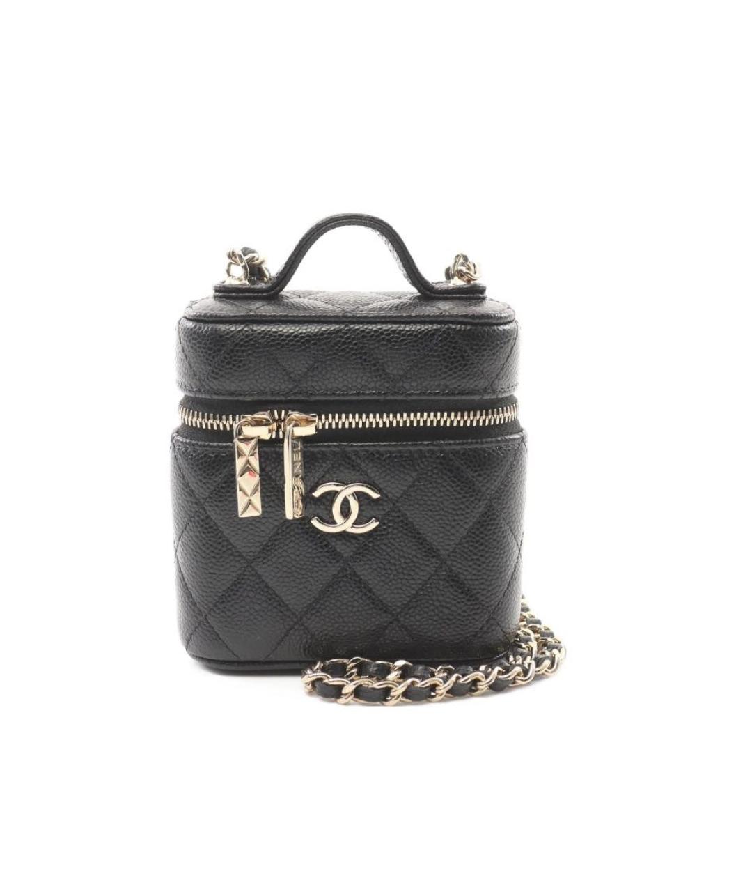 CHANEL Черная кожаная сумка через плечо, фото 6