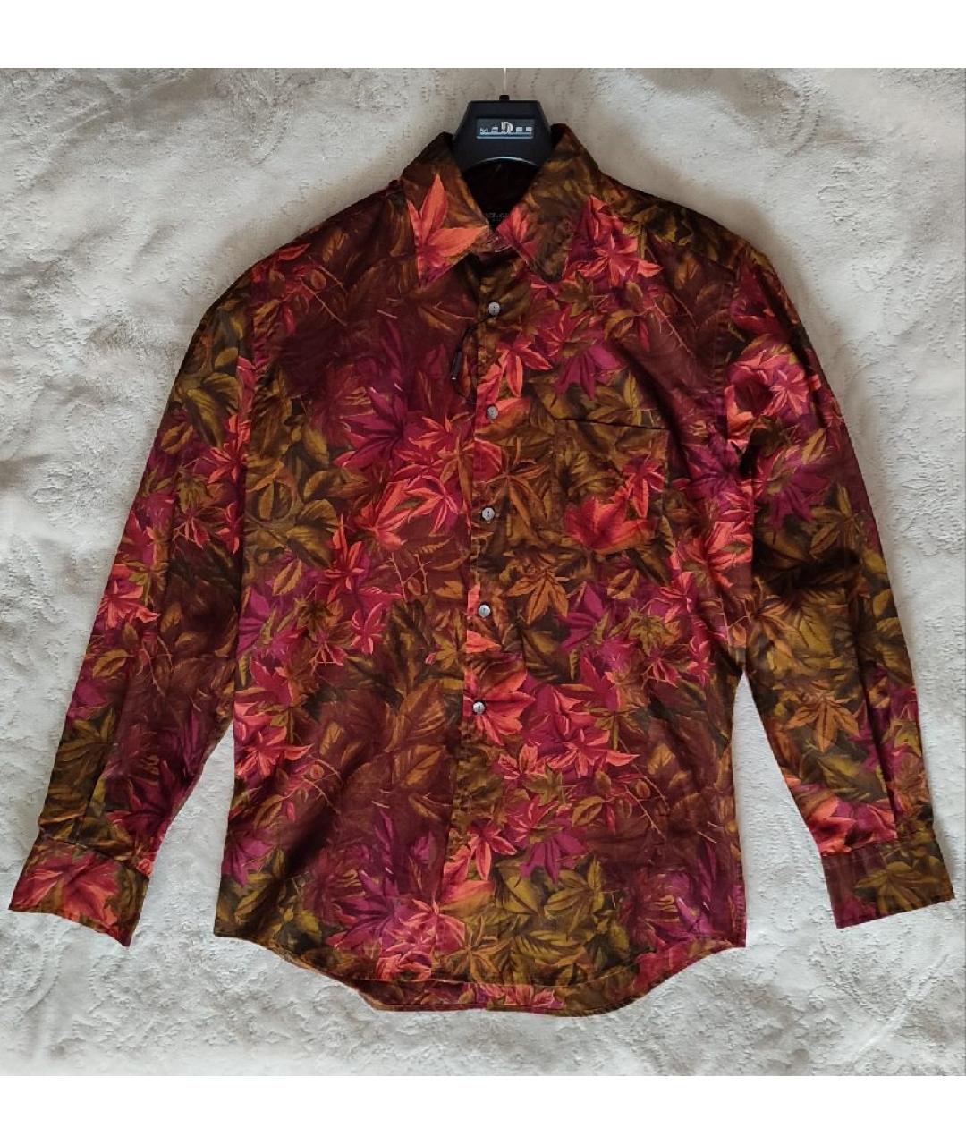 DOLCE&GABBANA Бордовая хлопковая кэжуал рубашка, фото 8