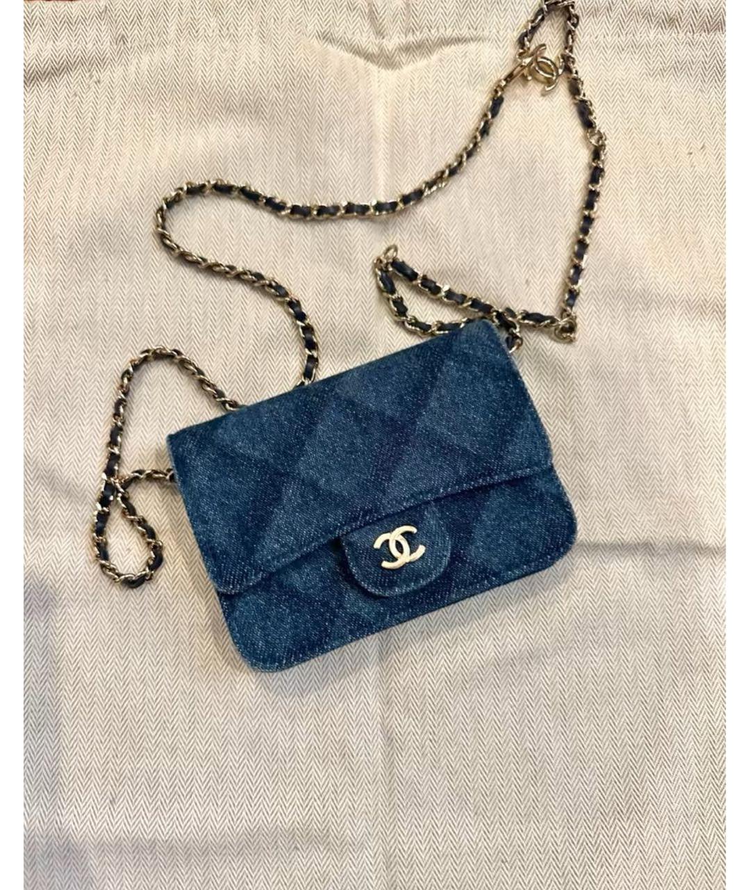 CHANEL Синяя деним поясная сумка, фото 2