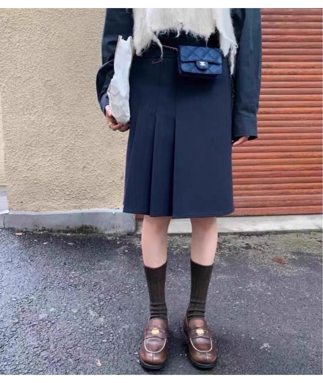 CHANEL Синяя деним поясная сумка, фото 5