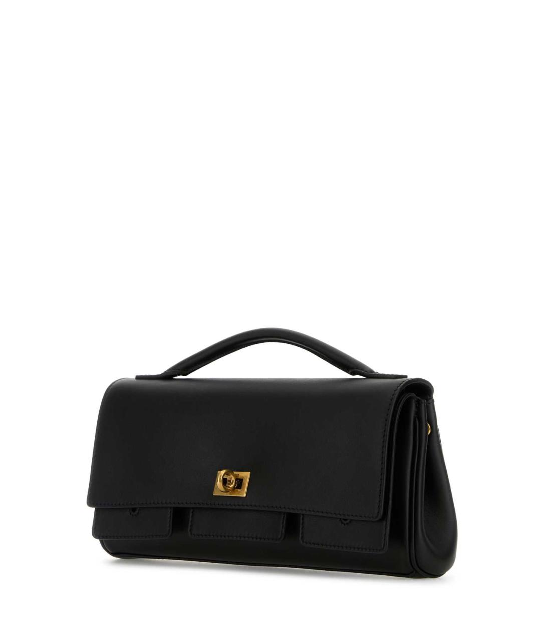 BALENCIAGA Черная кожаная сумка с короткими ручками, фото 2