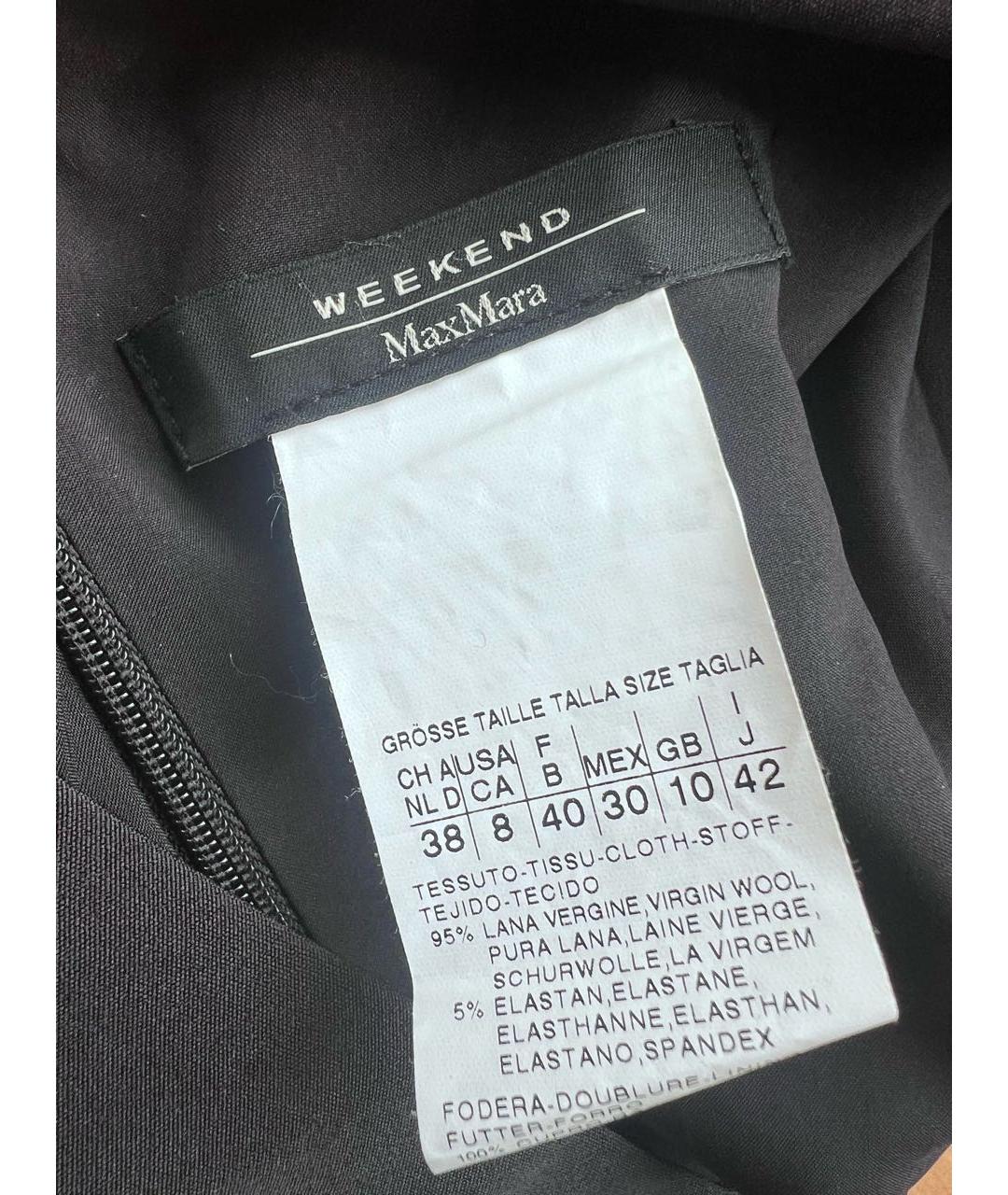 WEEKEND MAX MARA Темно-синее шерстяное повседневное платье, фото 3