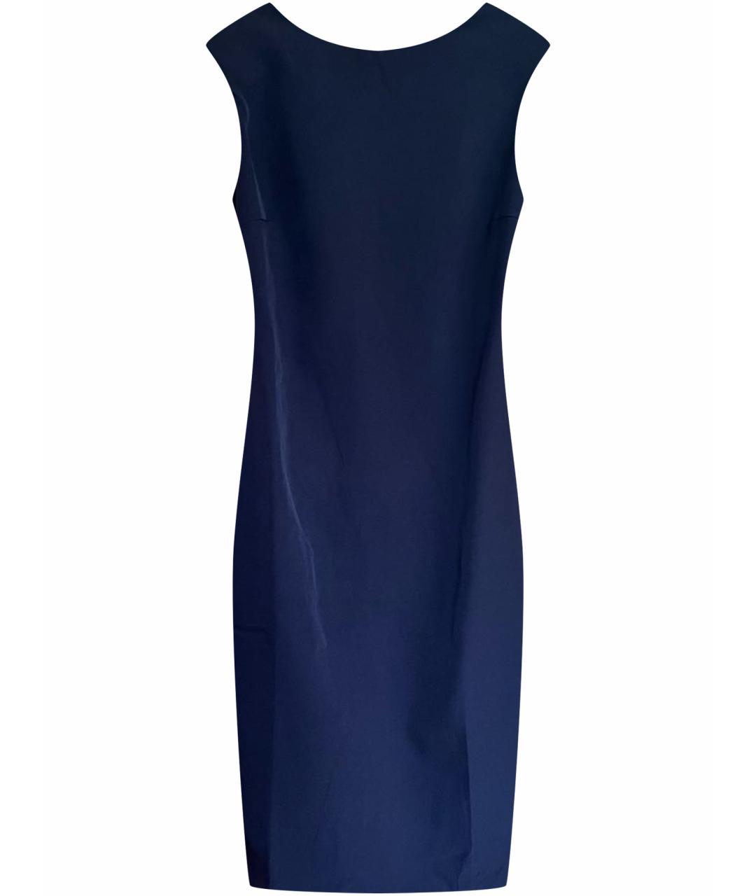 WEEKEND MAX MARA Темно-синее шерстяное повседневное платье, фото 1