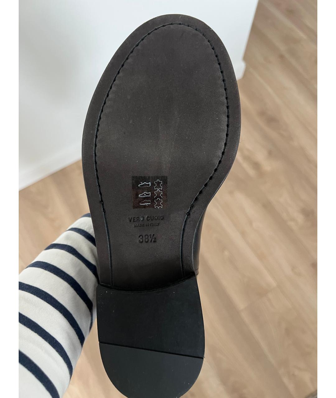 ANN DEMEULEMEESTER Черные кожаные сапоги, фото 3