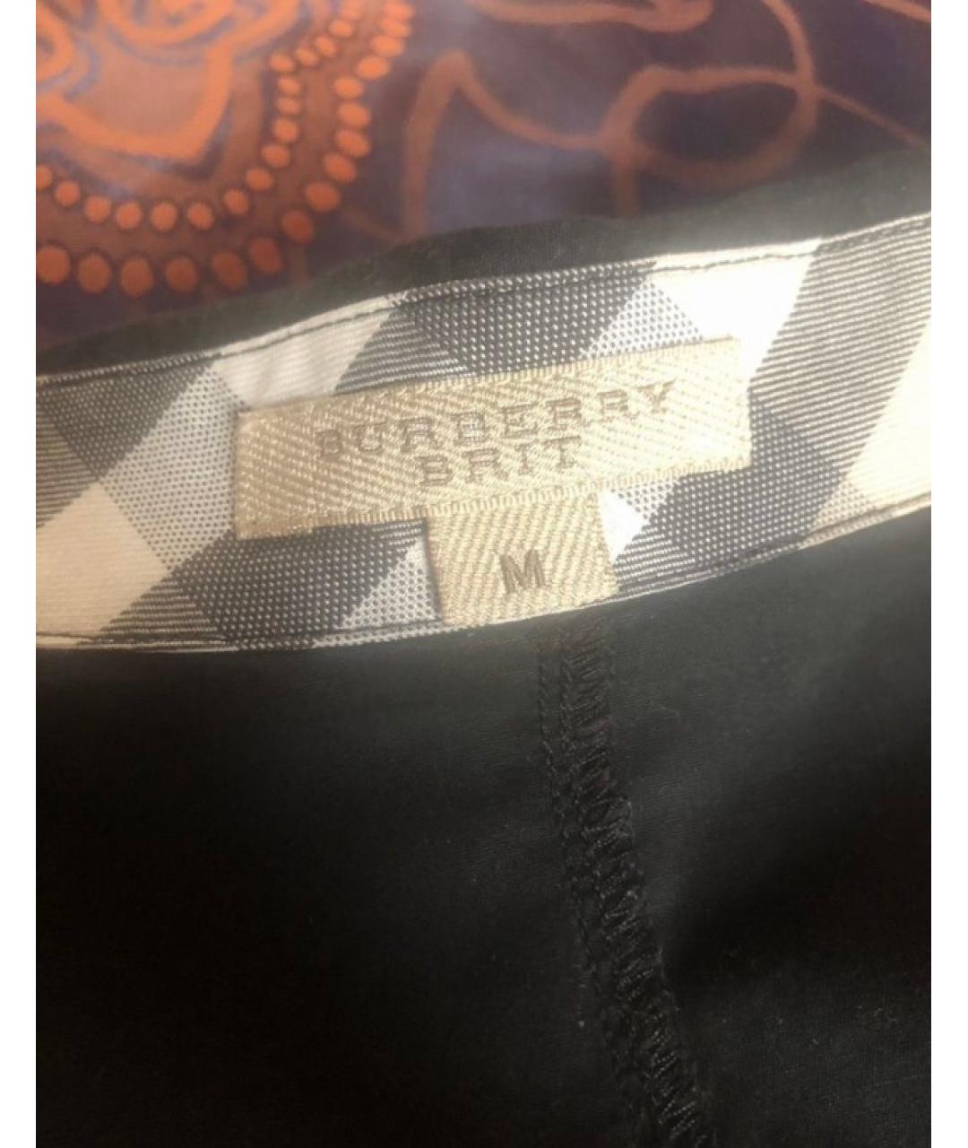 BURBERRY Черная хлопковая рубашка, фото 3