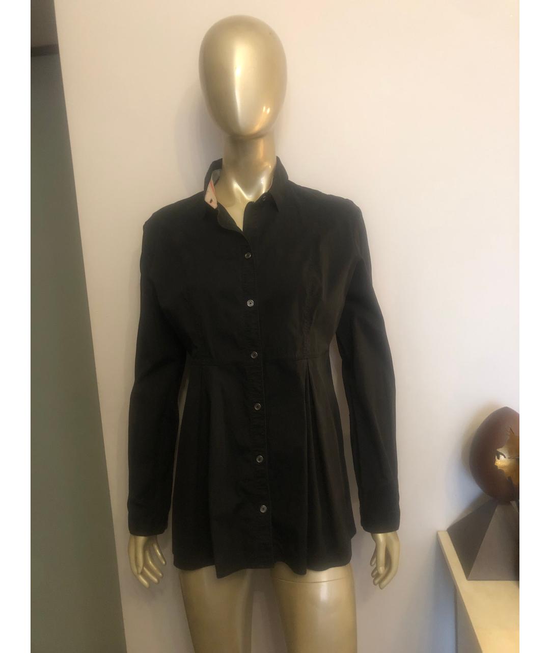 BURBERRY Черная хлопковая рубашка, фото 1