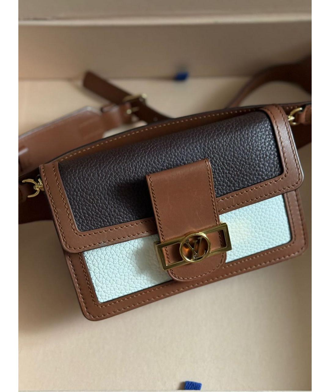 LOUIS VUITTON Коричневая кожаная поясная сумка, фото 9
