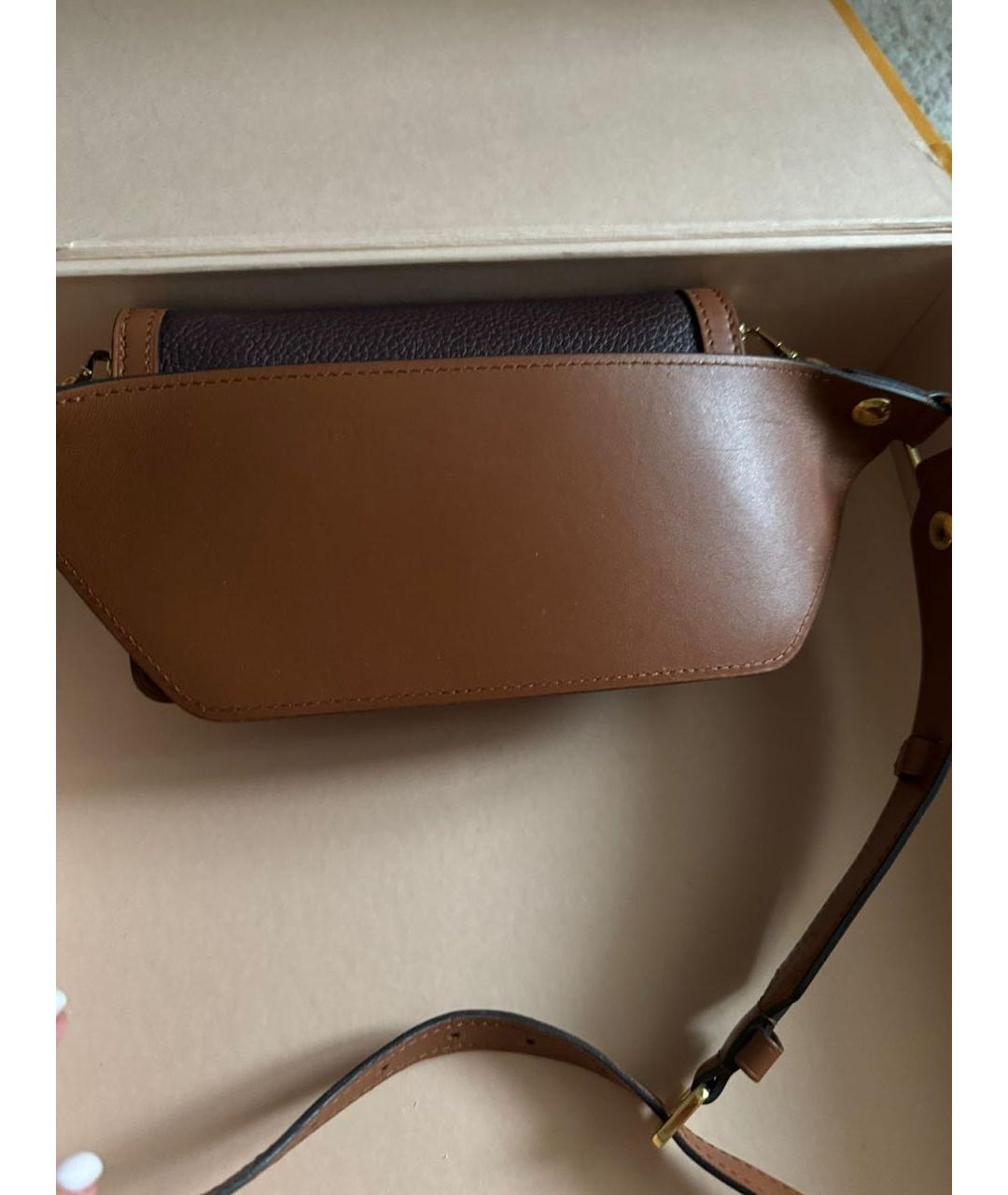 LOUIS VUITTON Коричневая кожаная поясная сумка, фото 3
