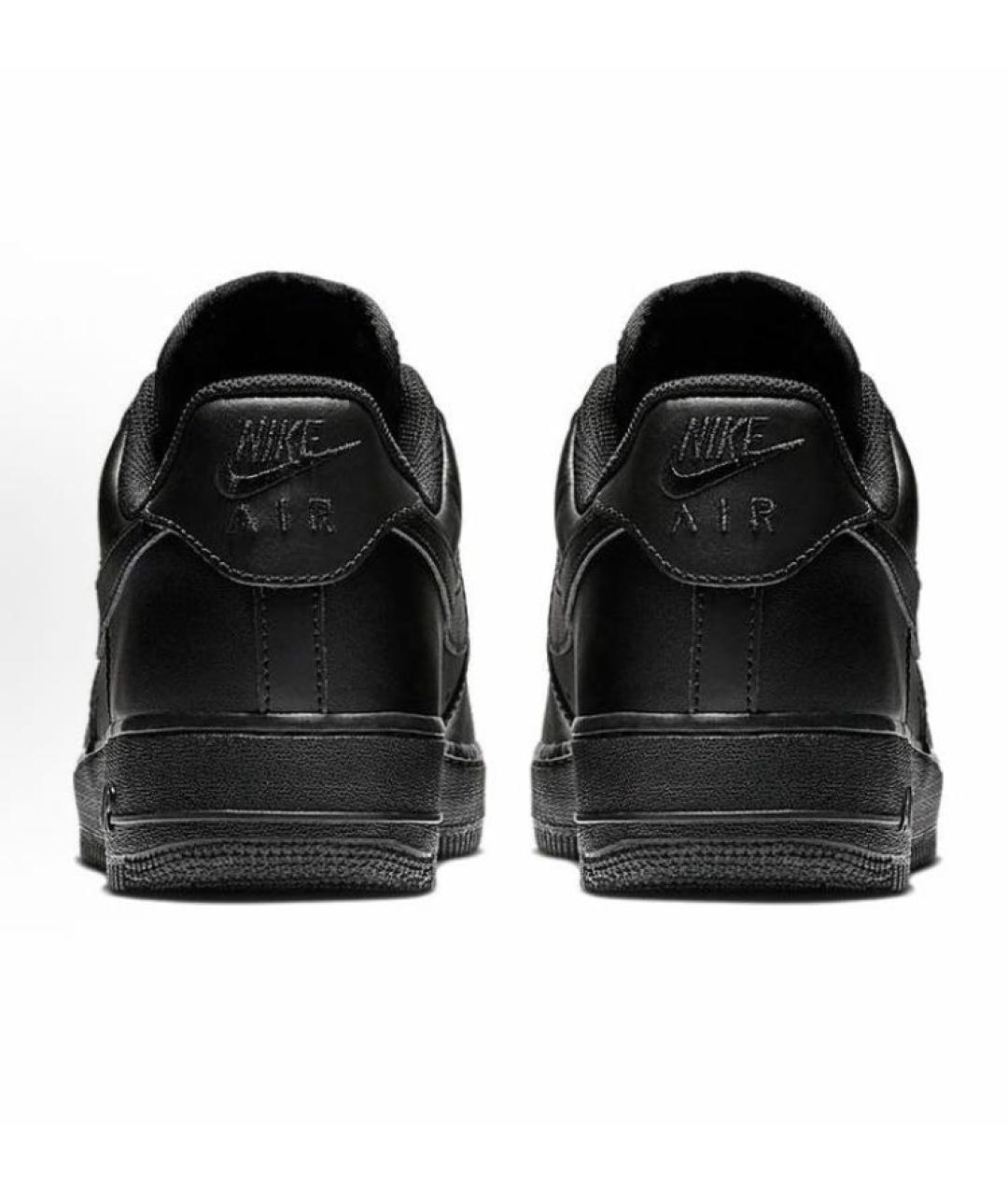 NIKE Черные кожаные низкие кроссовки / кеды, фото 4