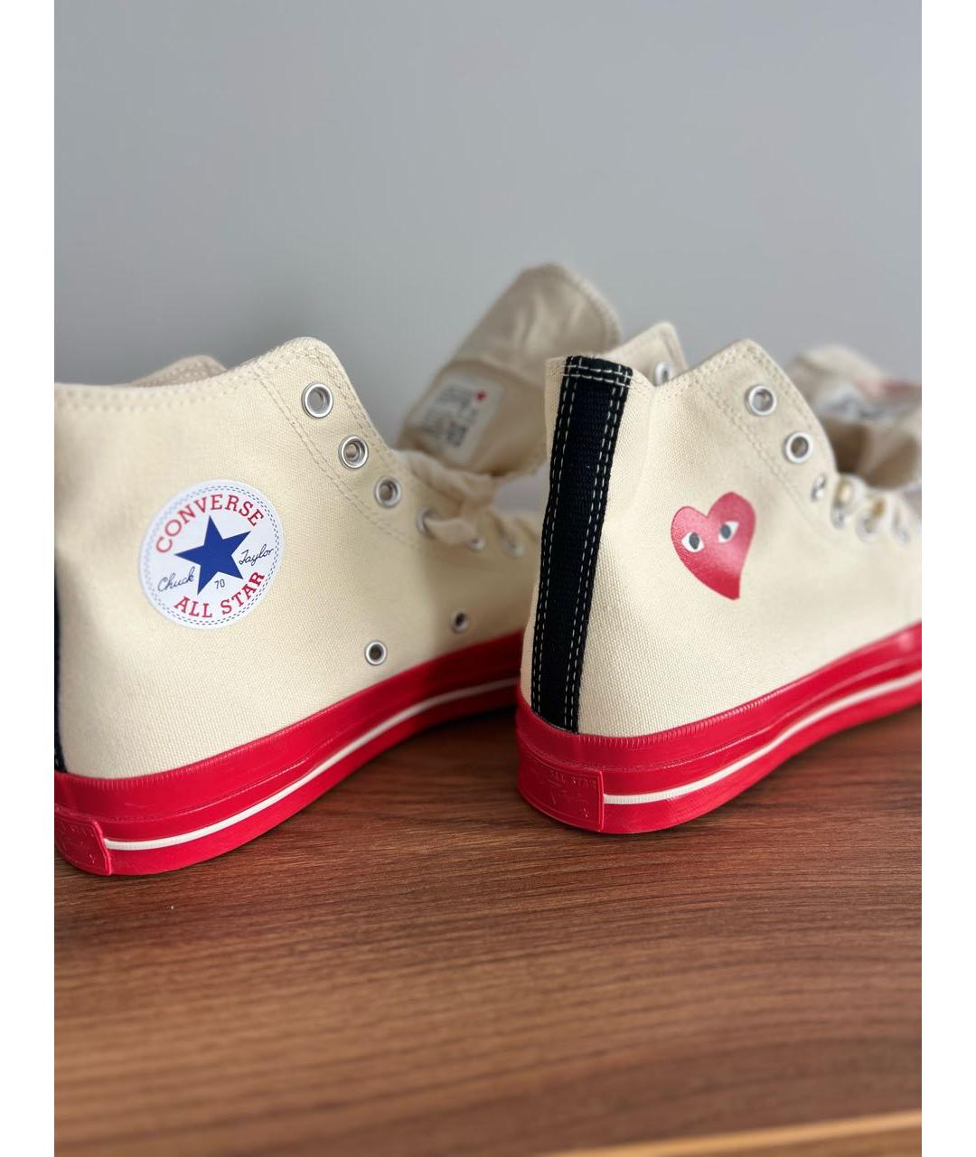 CONVERSE Бежевые текстильные кеды, фото 3