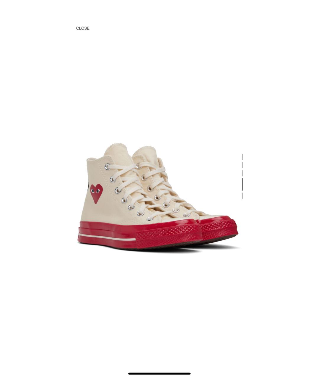 CONVERSE Бежевые текстильные кеды, фото 2