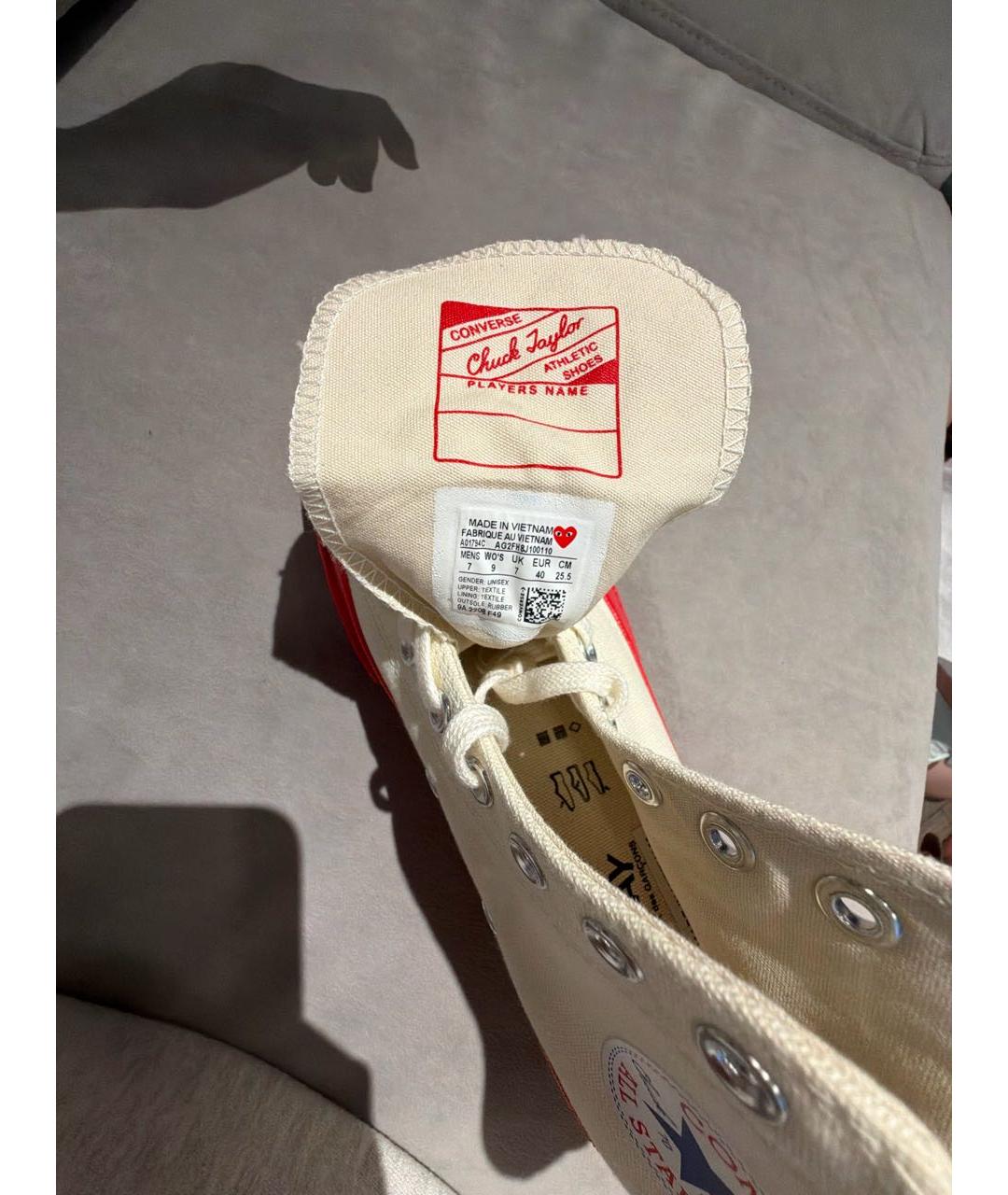 CONVERSE Бежевые текстильные кеды, фото 8