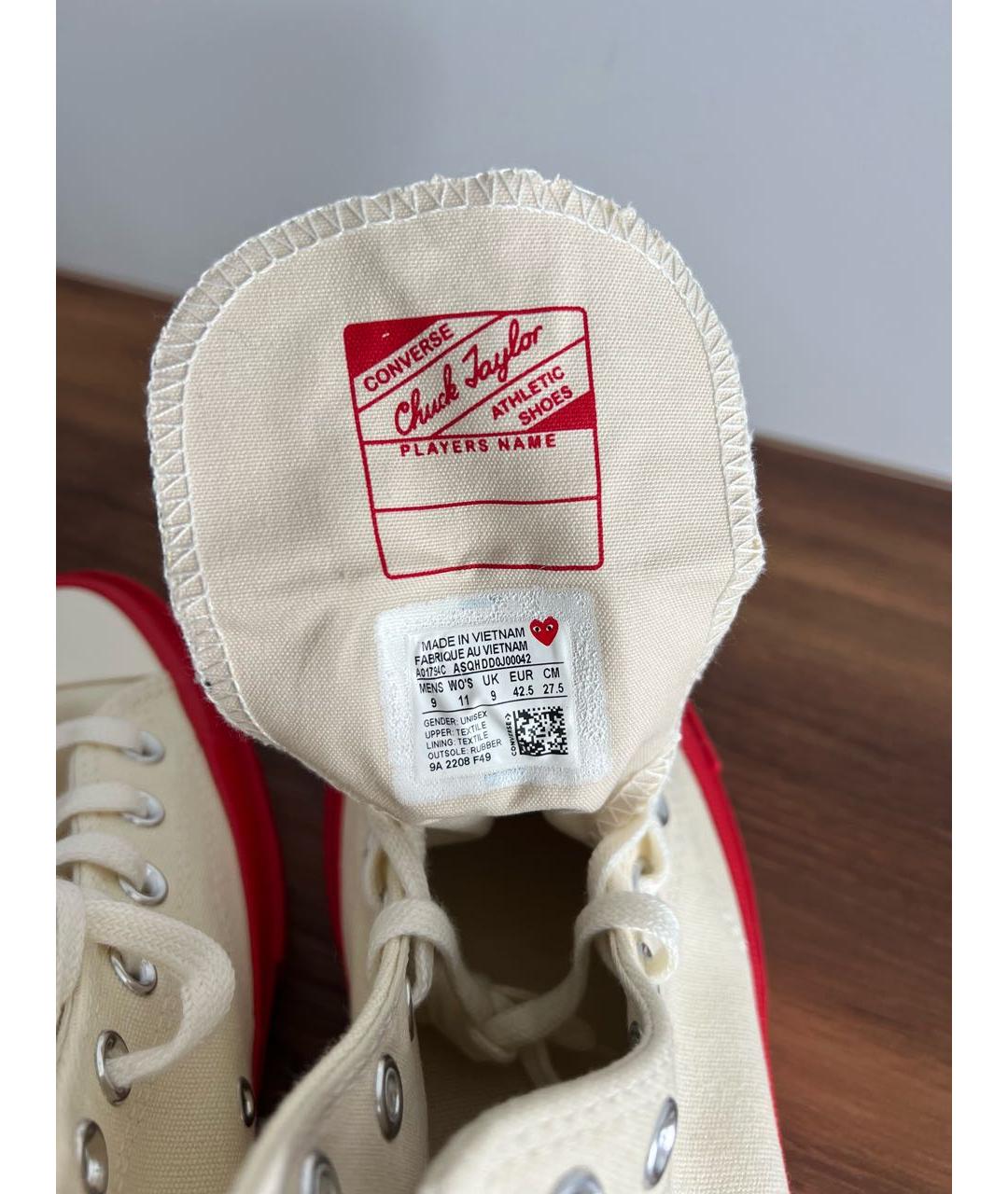 CONVERSE Бежевые текстильные кеды, фото 7