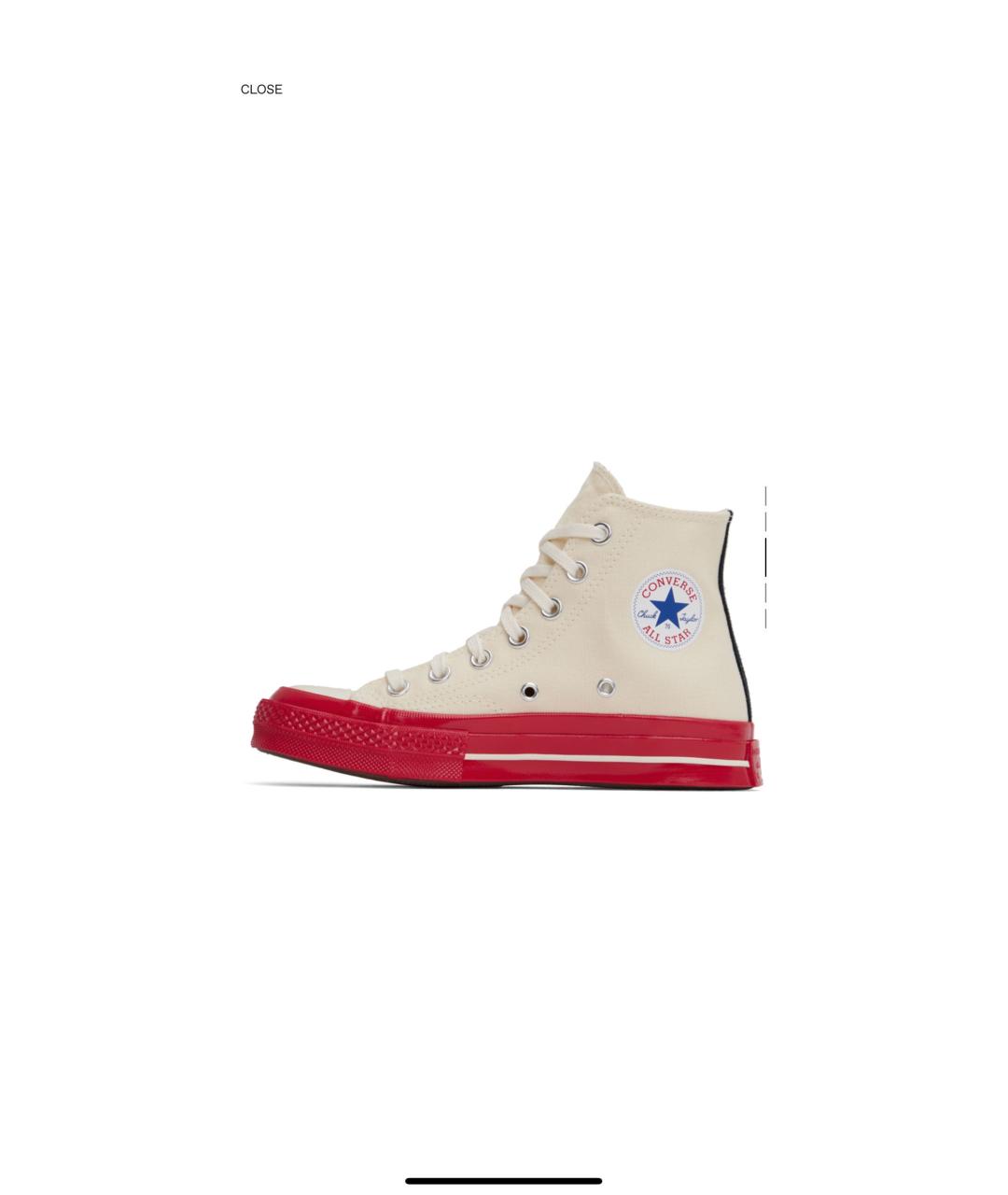 CONVERSE Бежевые текстильные кеды, фото 5