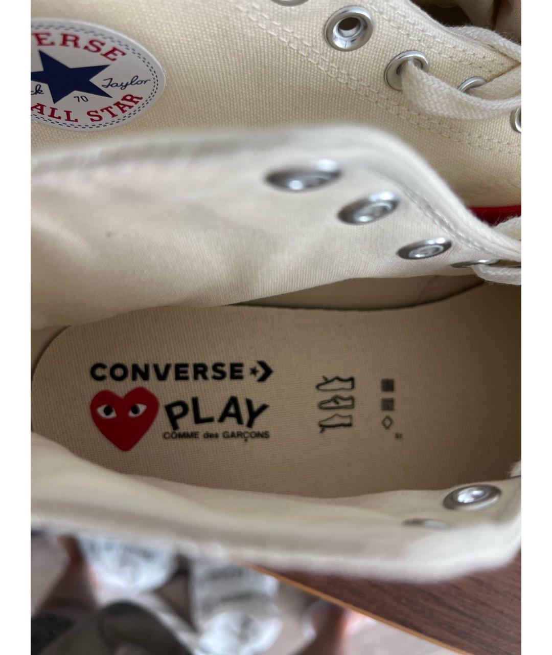 CONVERSE Бежевые текстильные кеды, фото 8