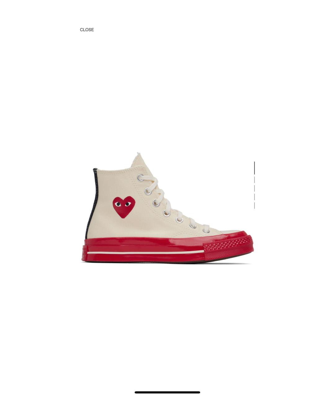 CONVERSE Бежевые текстильные кеды, фото 7